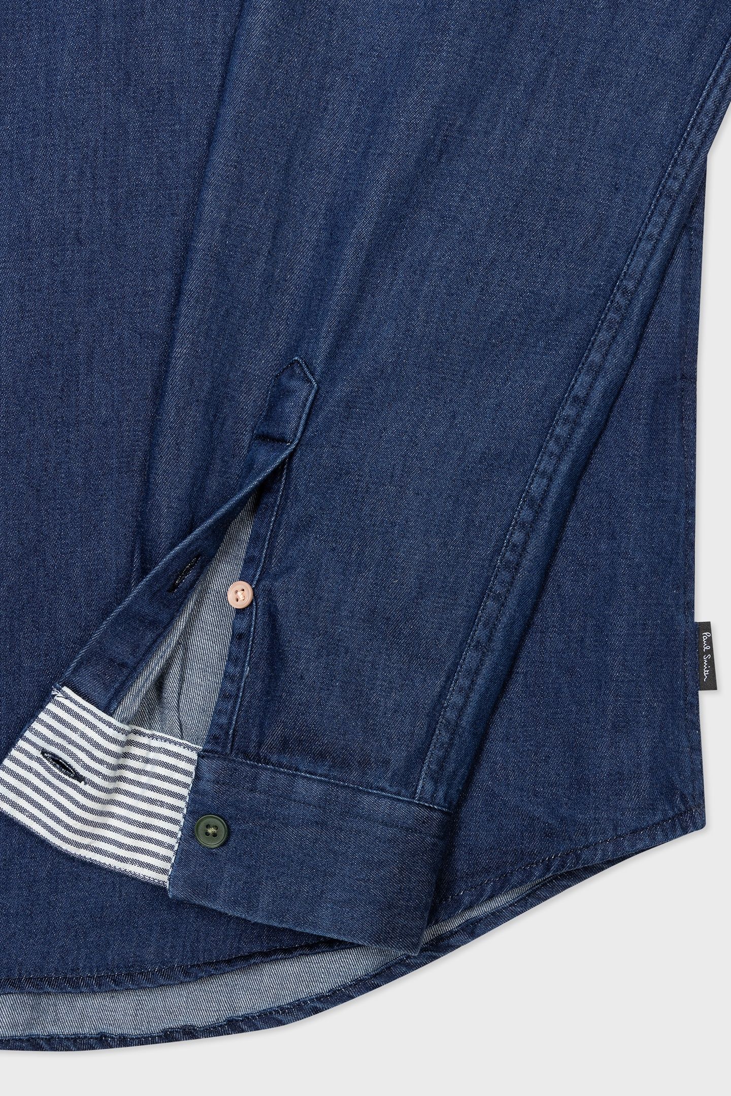 MENS LS TAILORED FIT SHIRT RINSE WASH 3