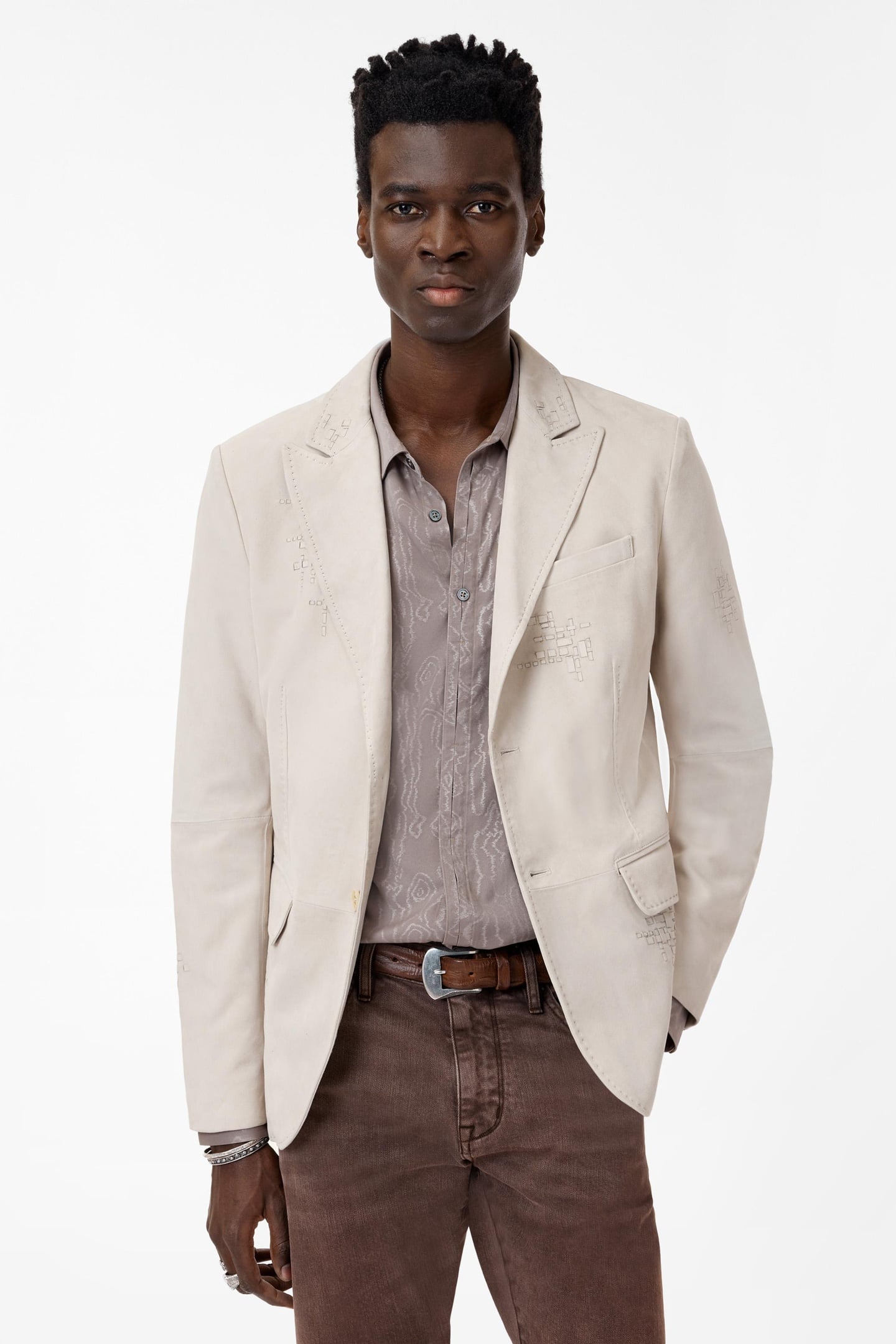 DUNMORE JACKET - JACKET WITH WESTERN PEA CLOVE DUST 1