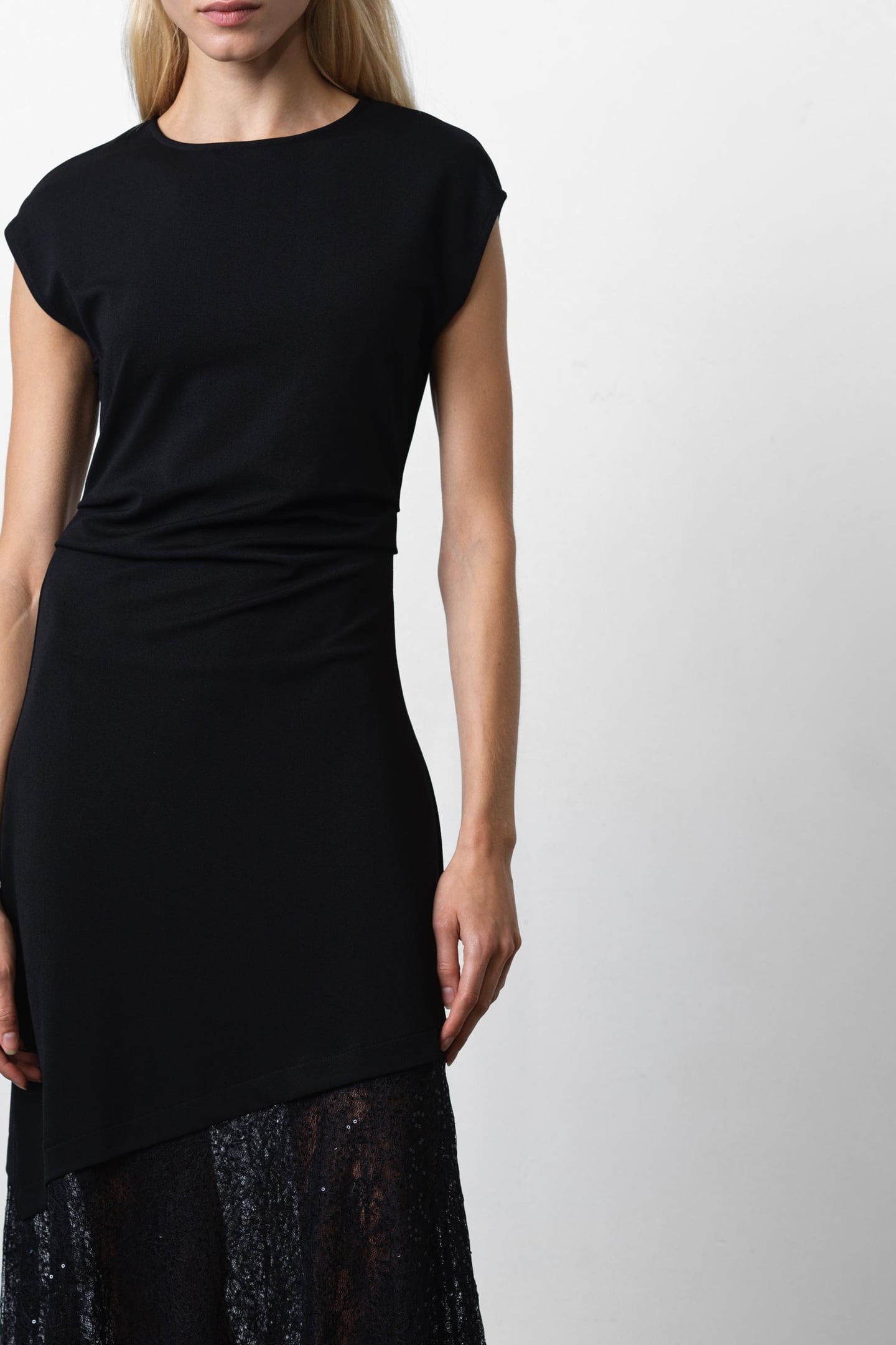 VALETTA LACE MIX DRESS BLACK 4