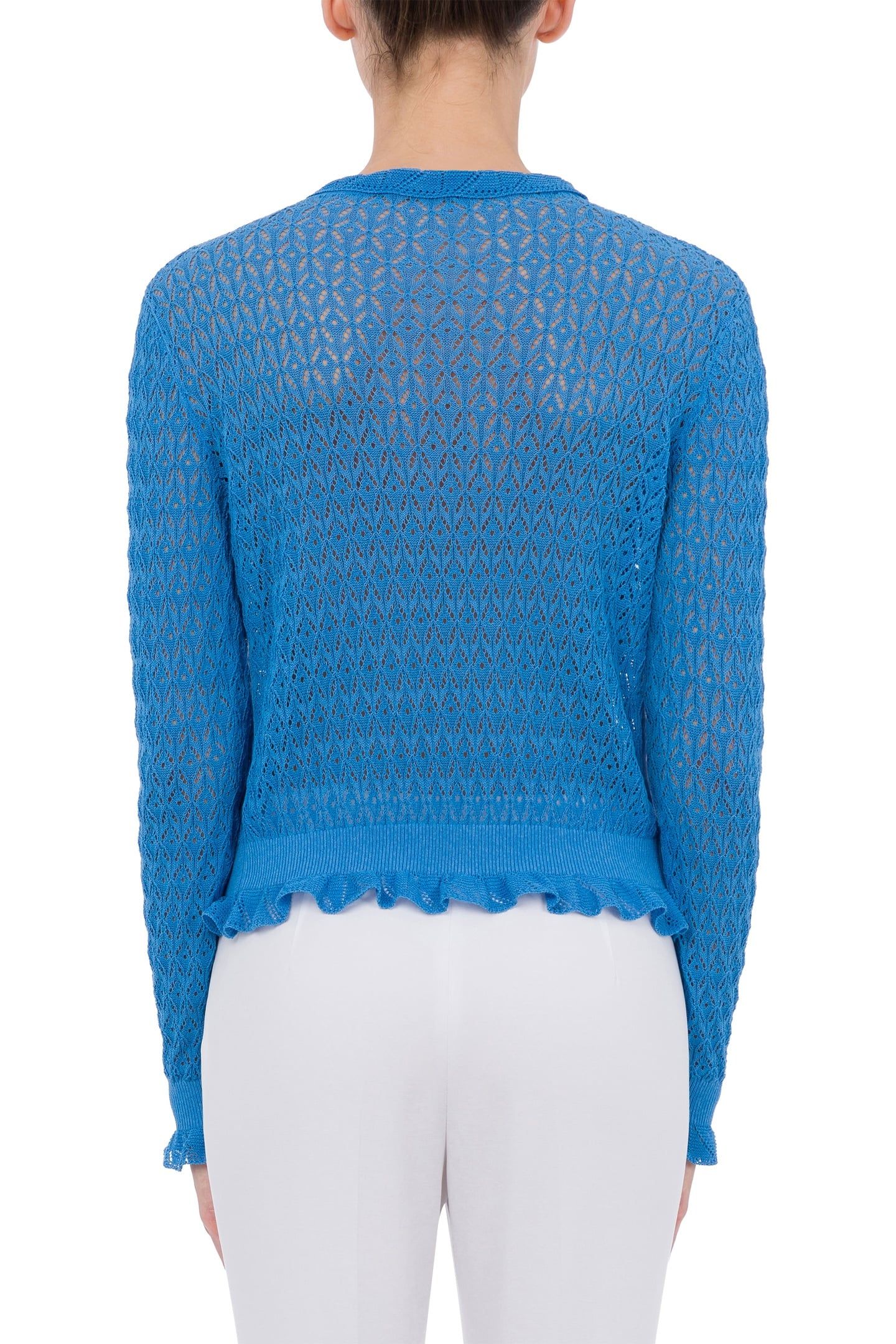 PUNCHED COTTON CARDIGAN BLUE 2