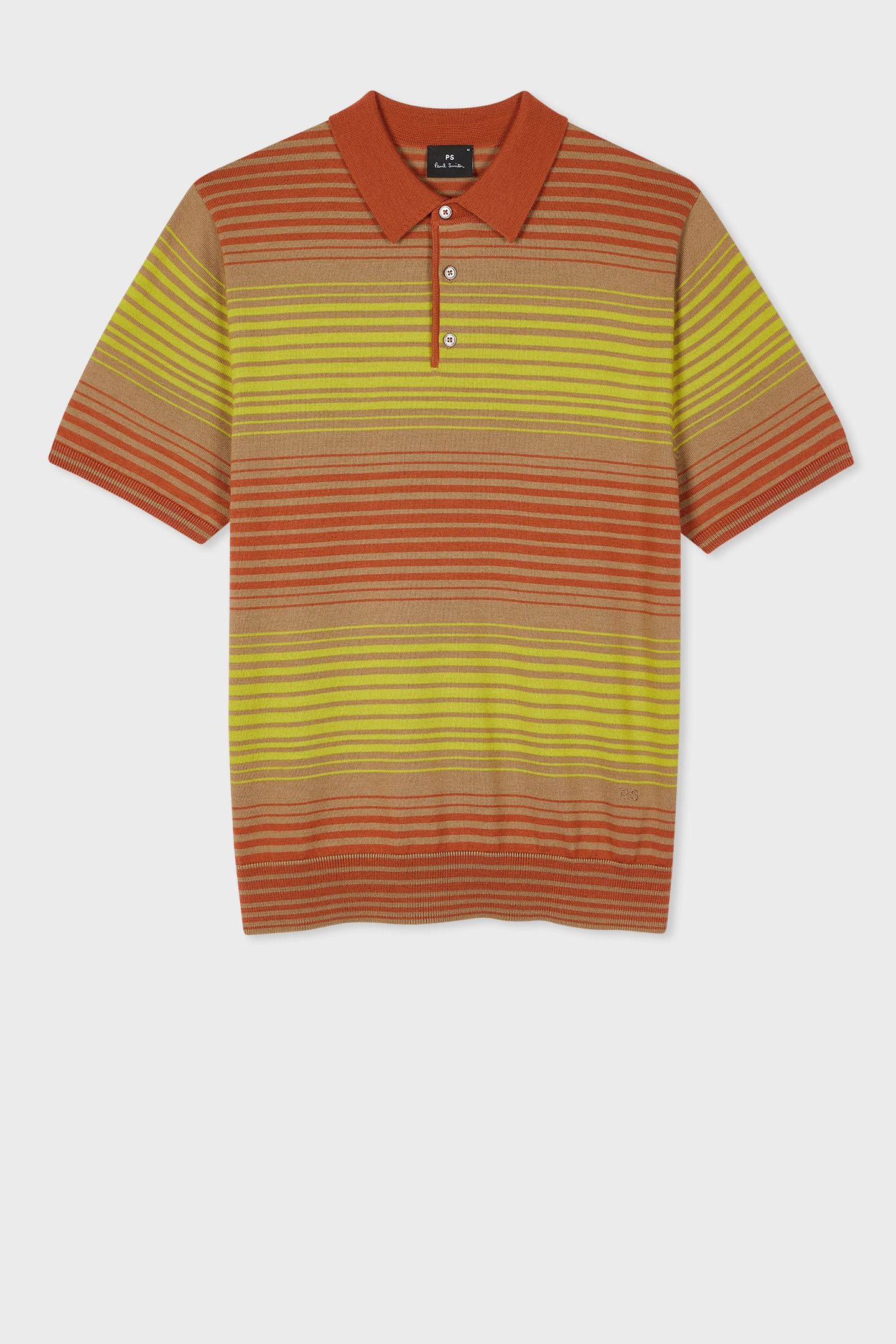 MENS SWEATER SS POLO SHIRT BRICK RED 4