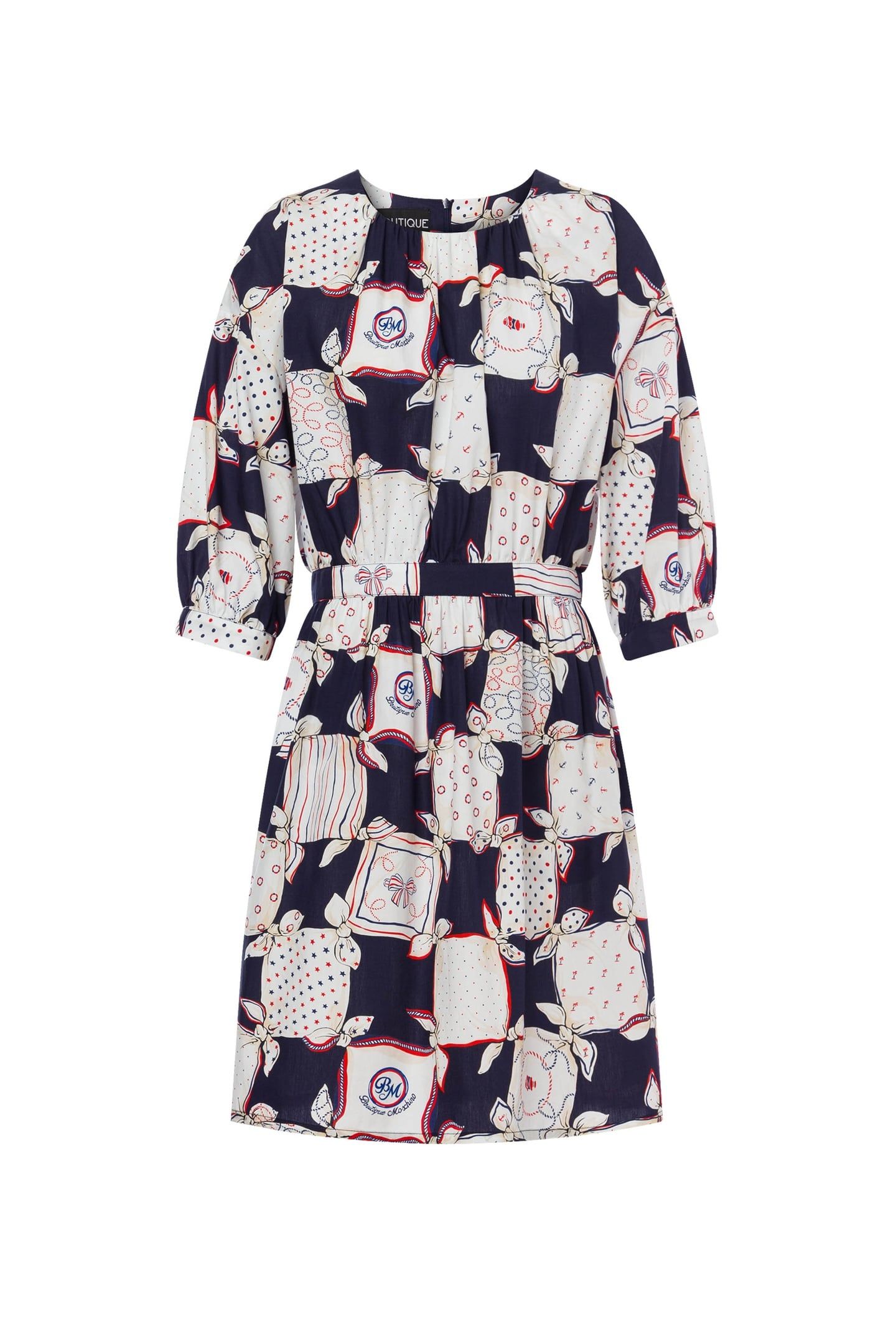 SAILOR HANDKERCHIEFS COTTON POPLIN DRESS WHITE 3