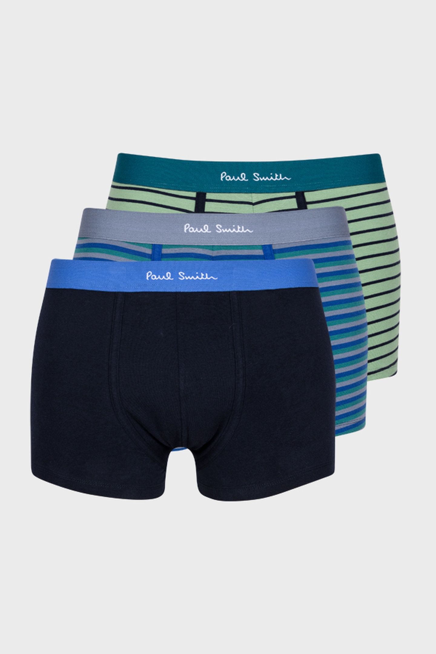 MEN TRUNK 3 PK NVY STRP MIXED PLATE 1 3