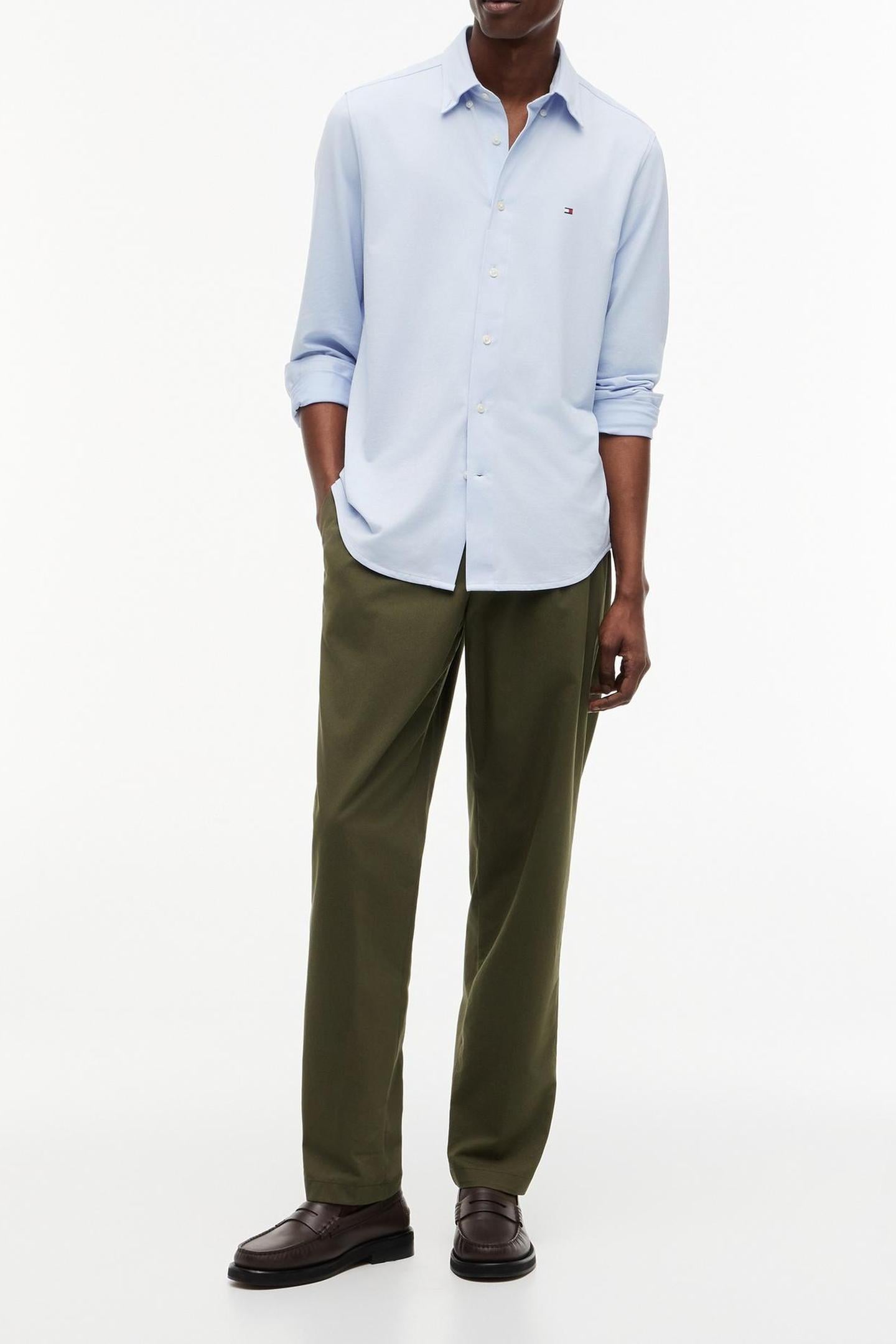 PERFORMANCE PIQUE OXFORD SHIRT BREEZY BLUE 1