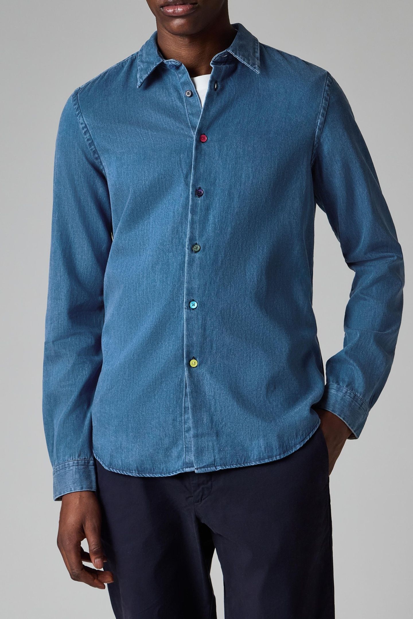 MENS SHIRT LS TAILORED FIT MEDIUM BASE 1