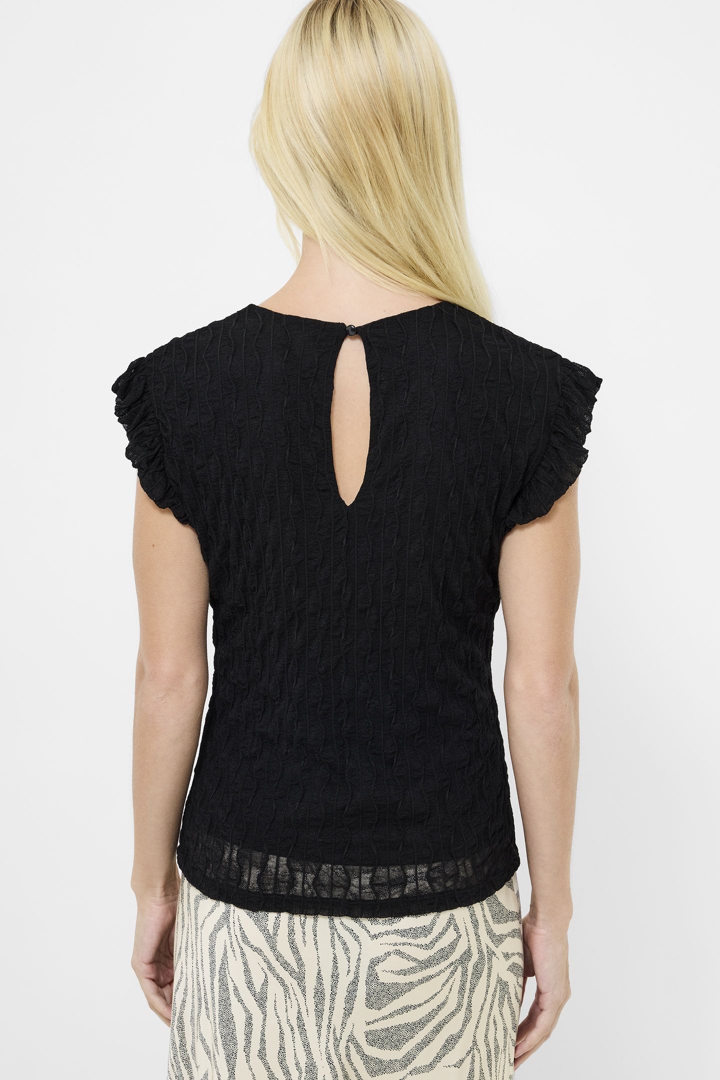 WANDA TEXTURED JERSEY PEPUM TP BLACKOUT 3