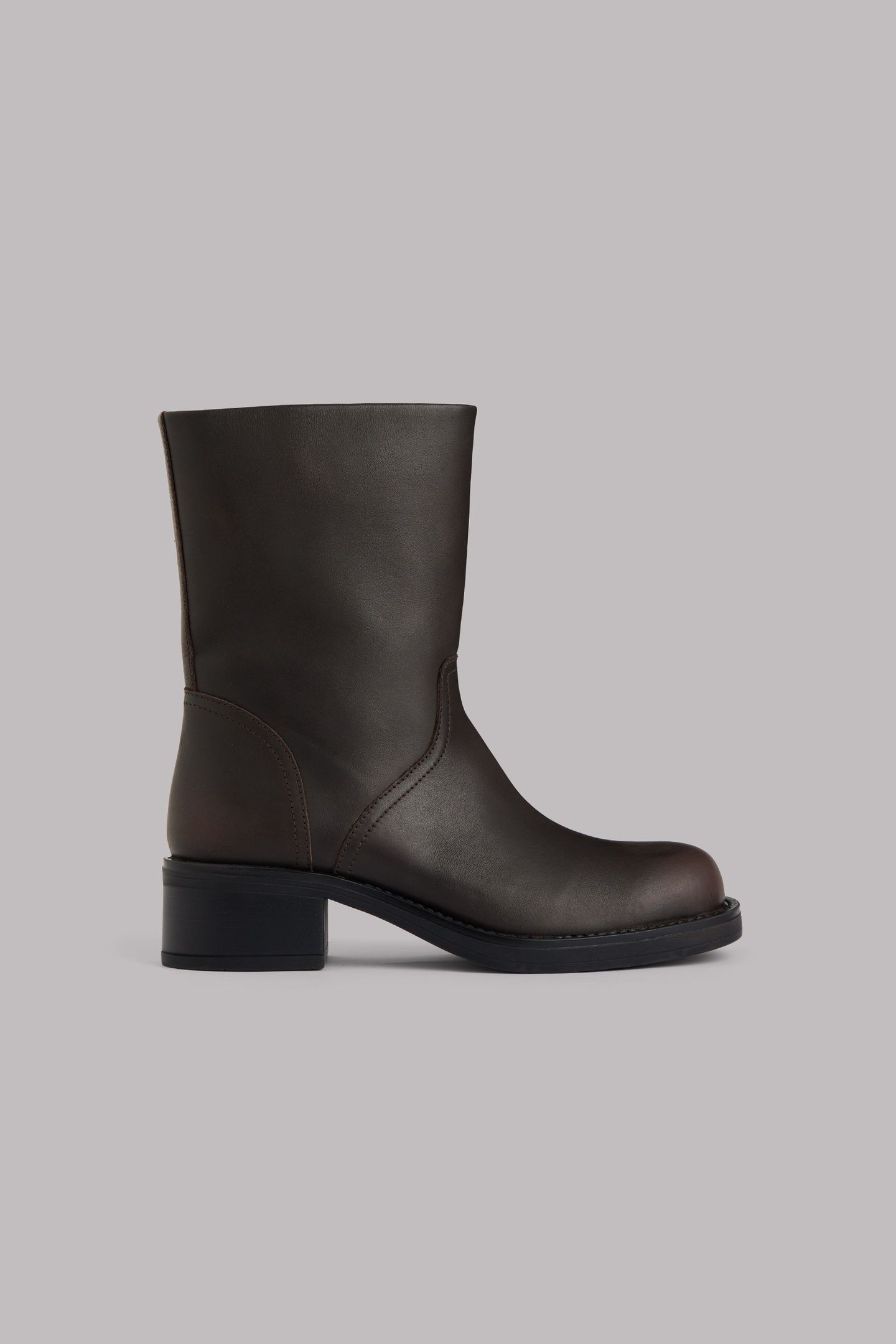 THE BROWN LEATHER BOOTS BROWN 3