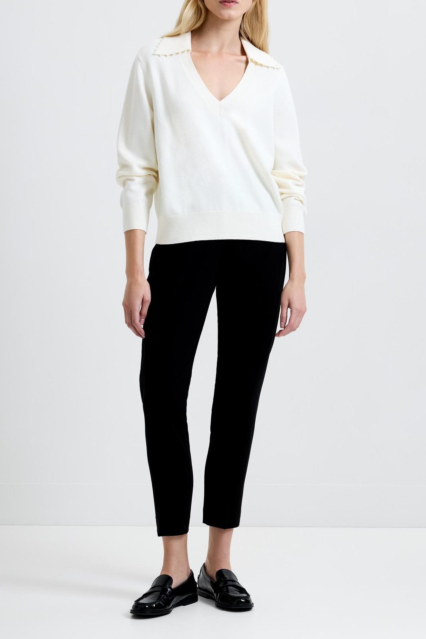SLOANE KNT PEARL VNK SWEATER PORCELAIN CREAM PORCELAIN CREAM 1