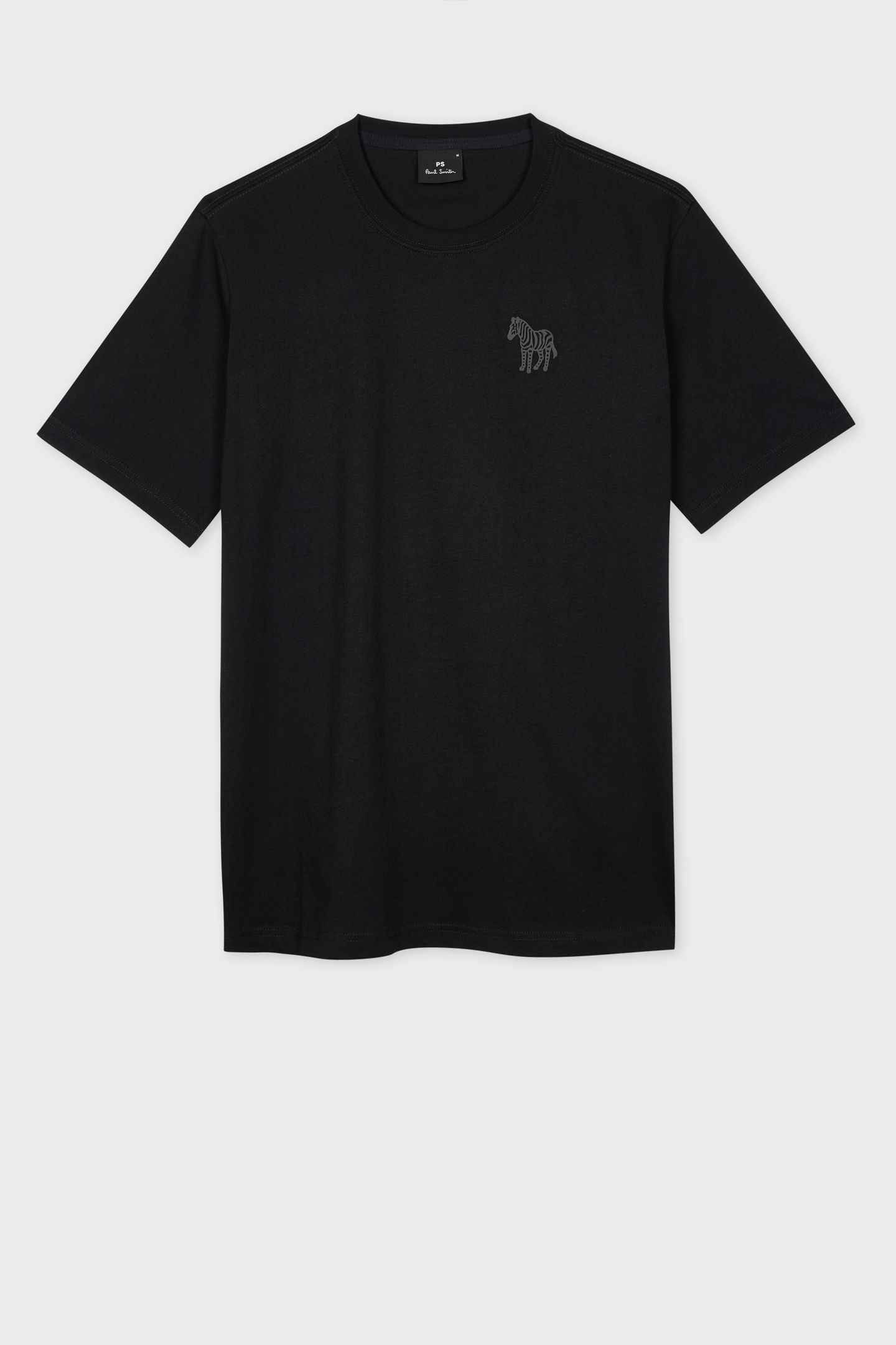 MENS REG FIT T SHIRT ZEBRA BLACK 1
