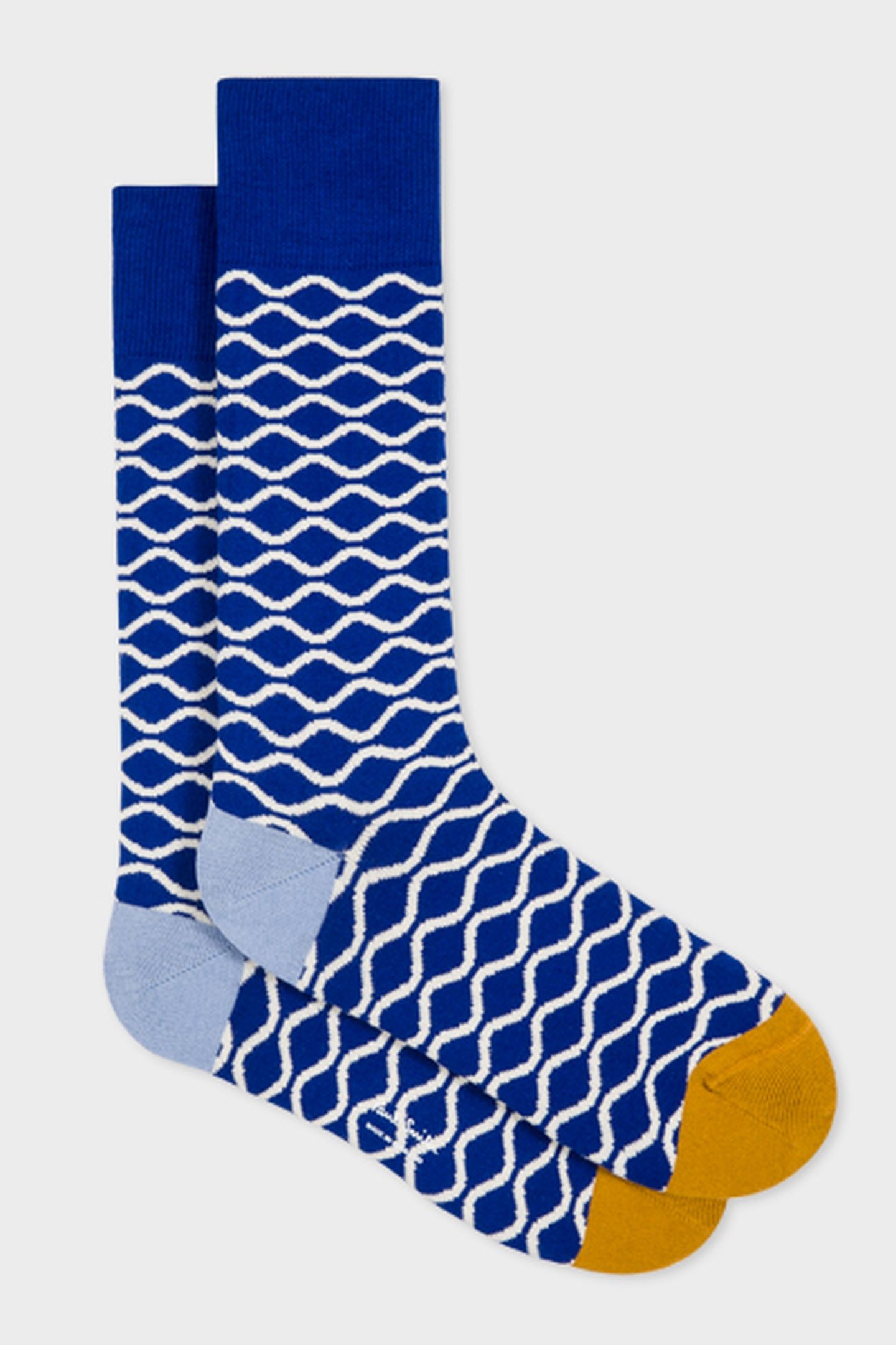 MEN SOCK WAVY COBALT BLUE 2
