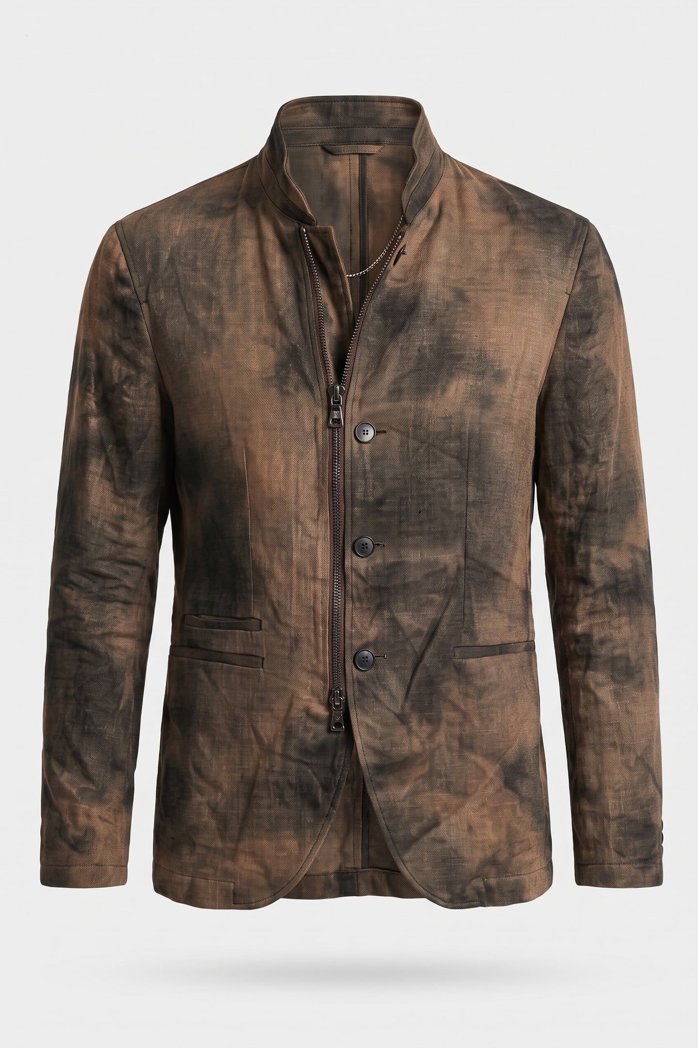 SLIM FIT ZIP/BTN CLOSURE CLAY BROWN 4