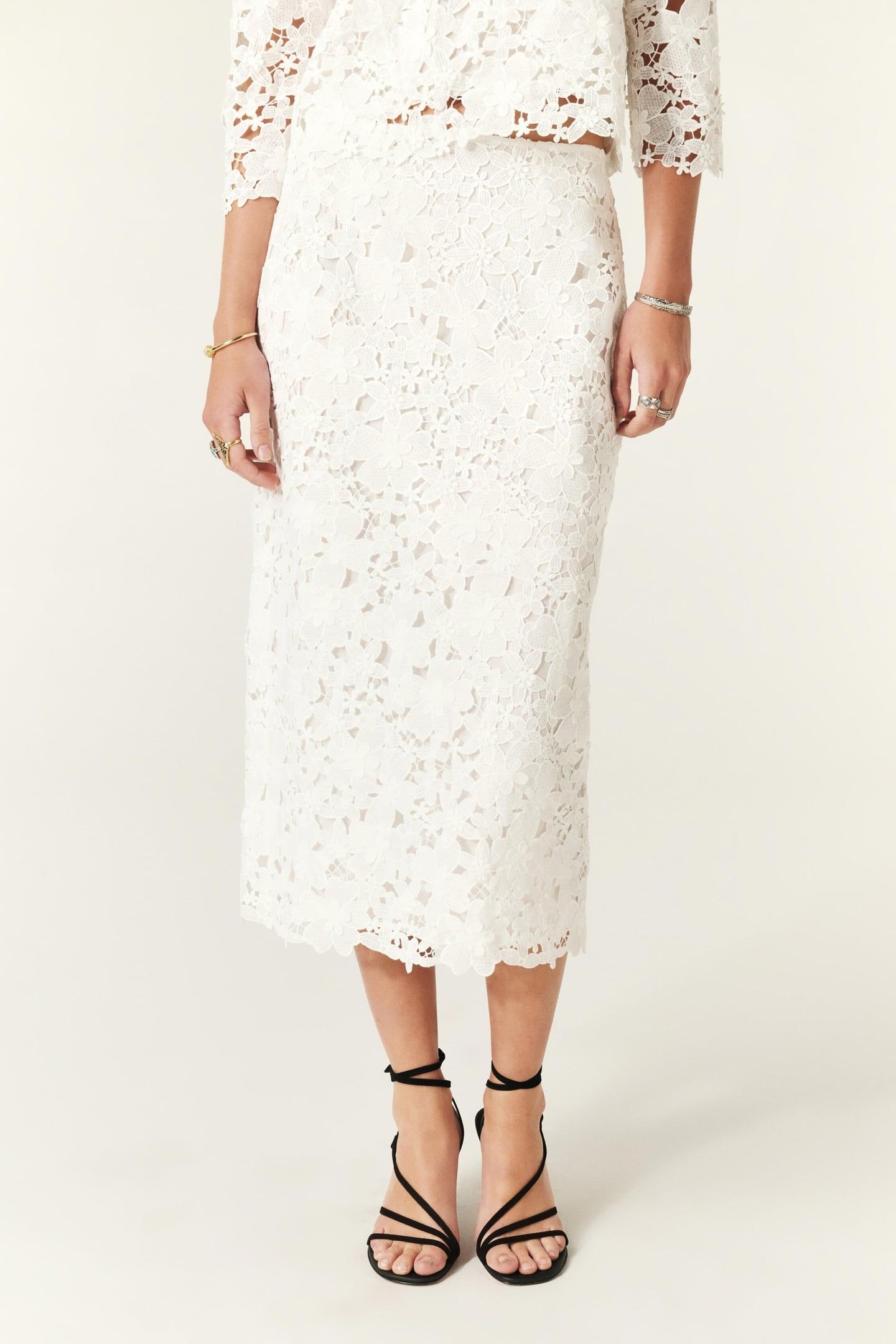 MID-LENGTH SKIRT BLANC 1