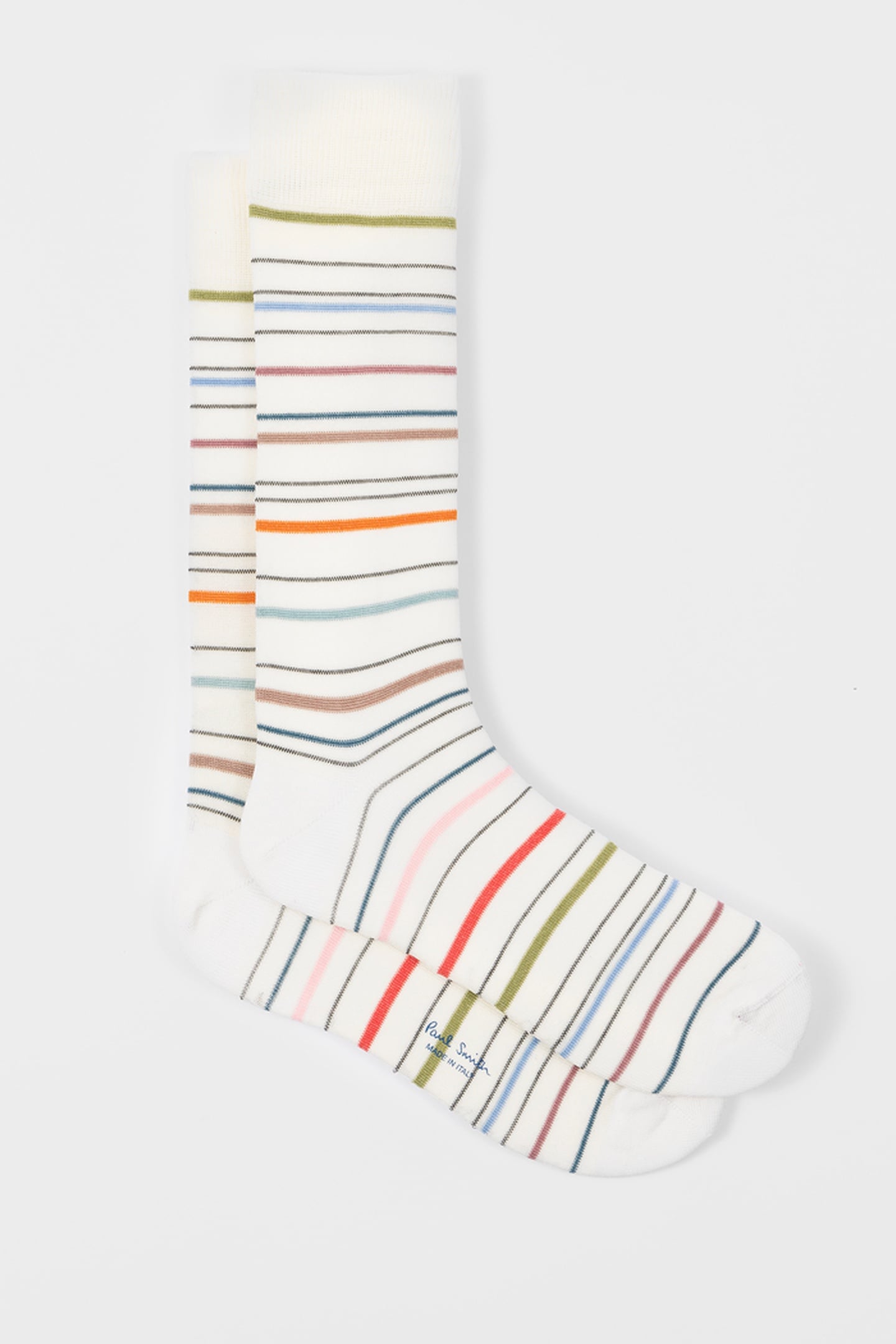 MEN SOCK PENCIL STRIPE OFF WHITE 4