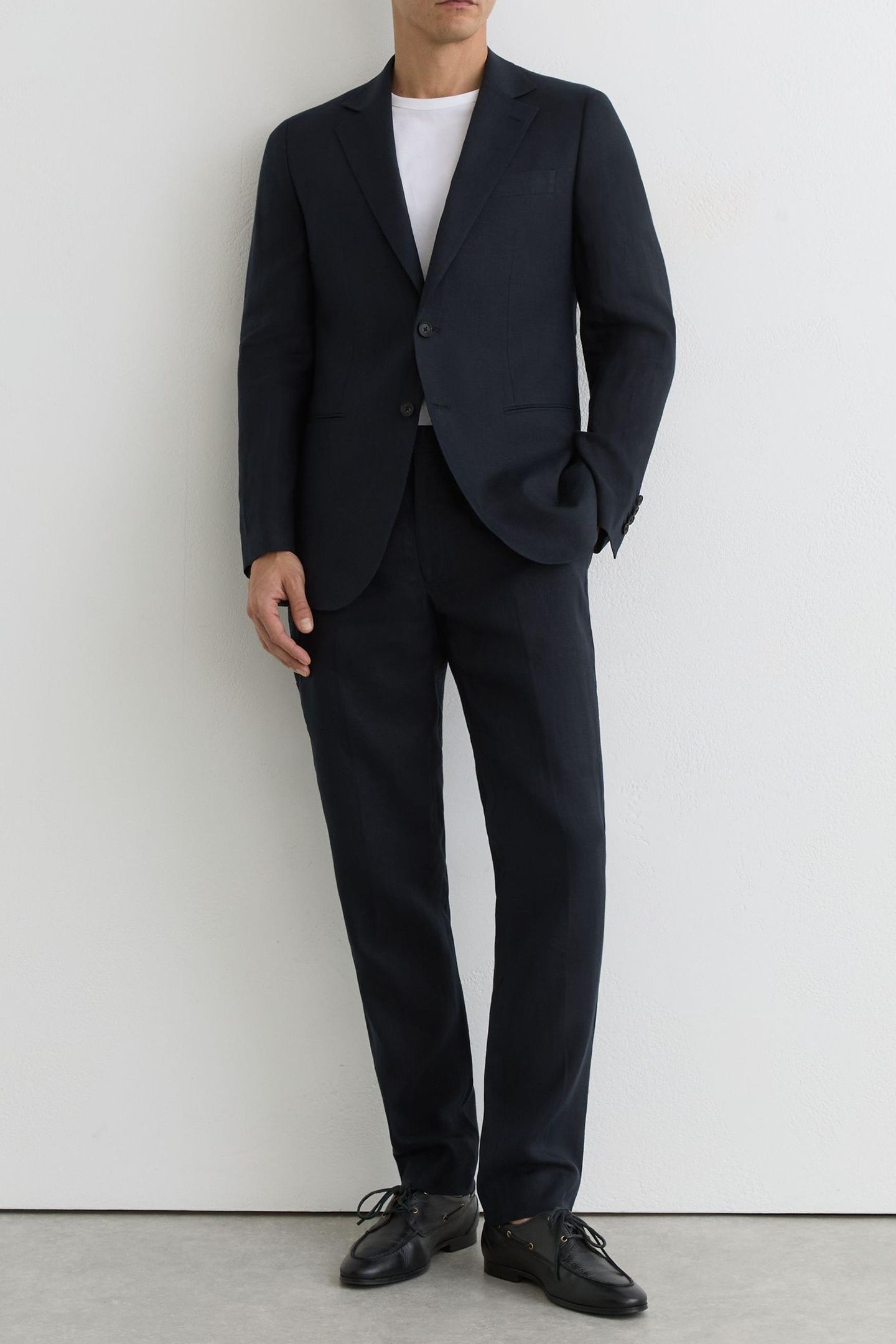 LINEN FIT BLAZER NAVY 1
