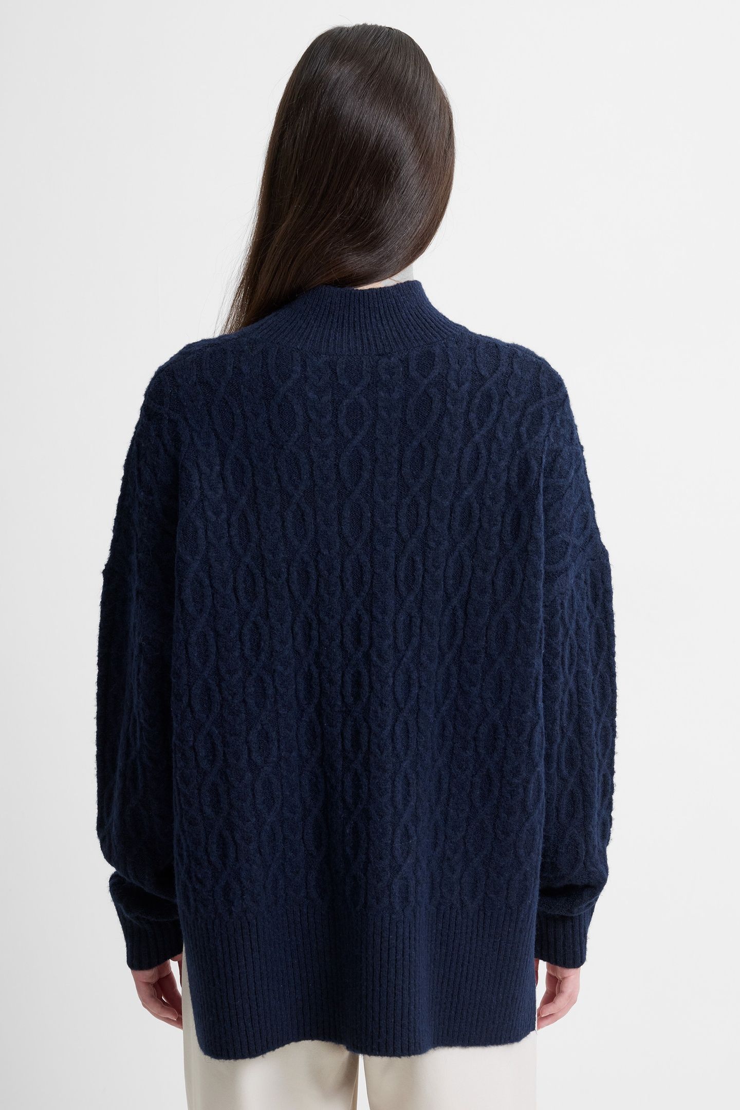 TINA KNITS SIDE SPLIT JUMPER NAVY 3