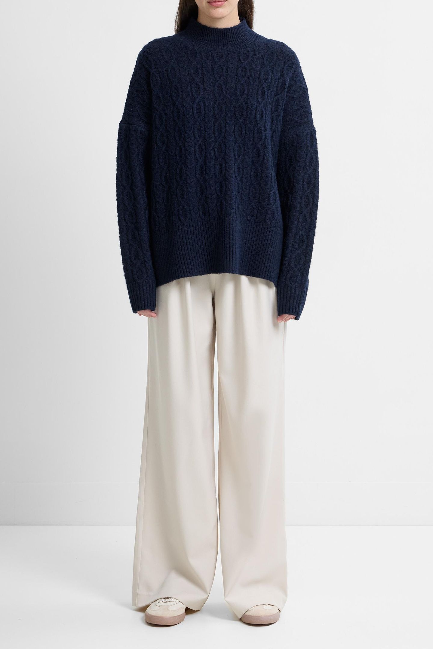 TINA KNITS SIDE SPLIT JUMPER NAVY 2
