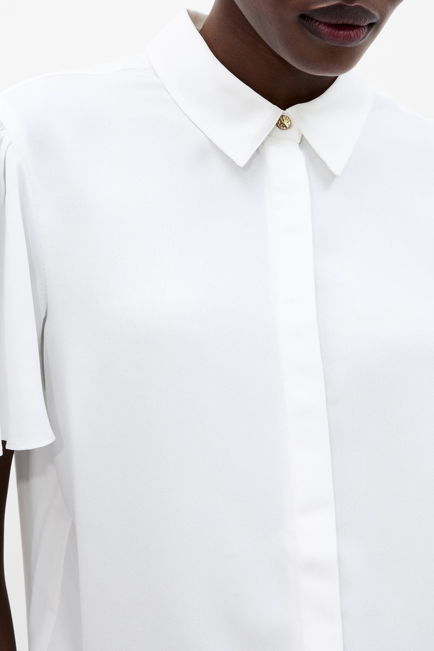 MILA FLUTTER SLV TOP WHITE WHITE 4