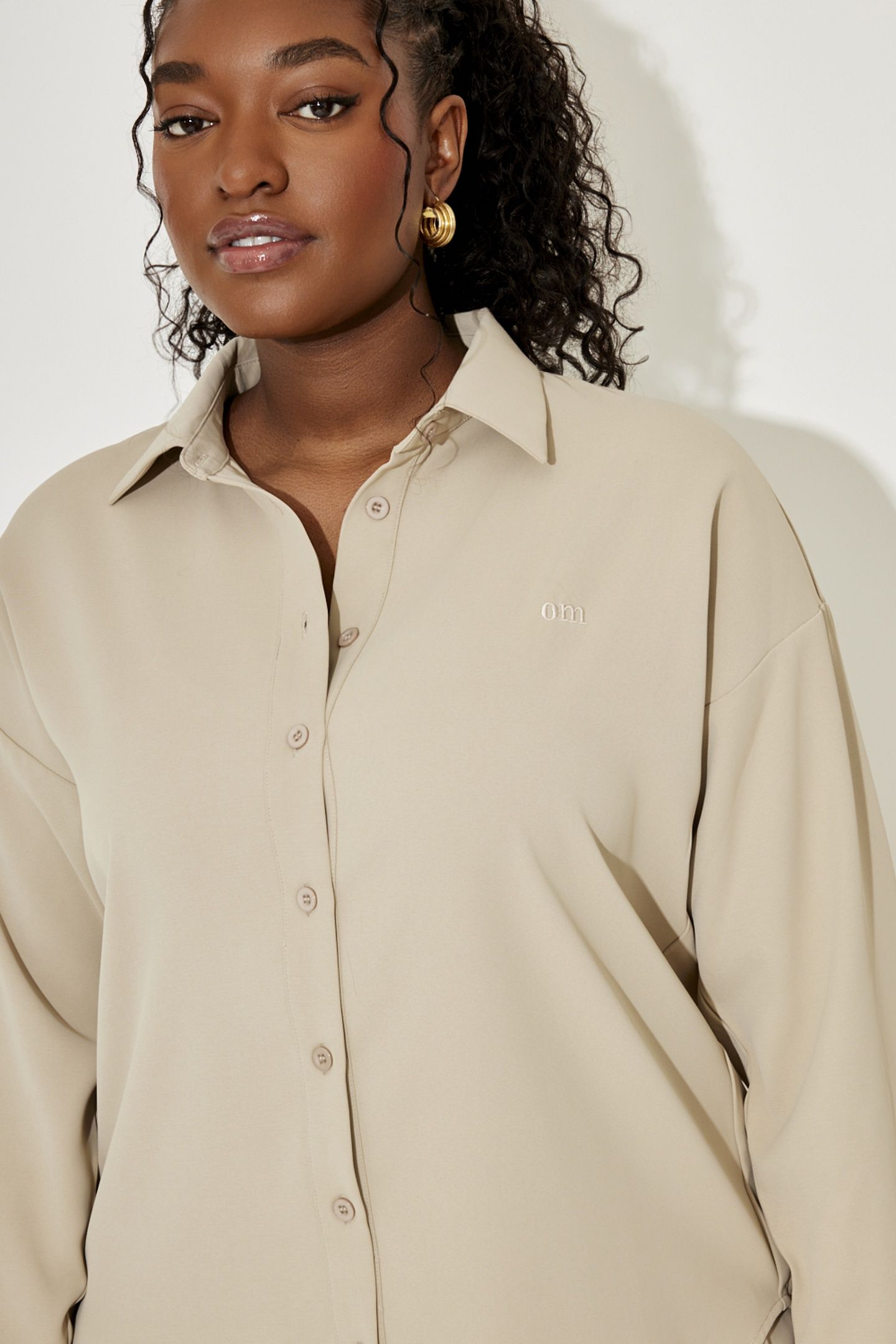 BUTTON DOWN SHIRT TAUPE 3