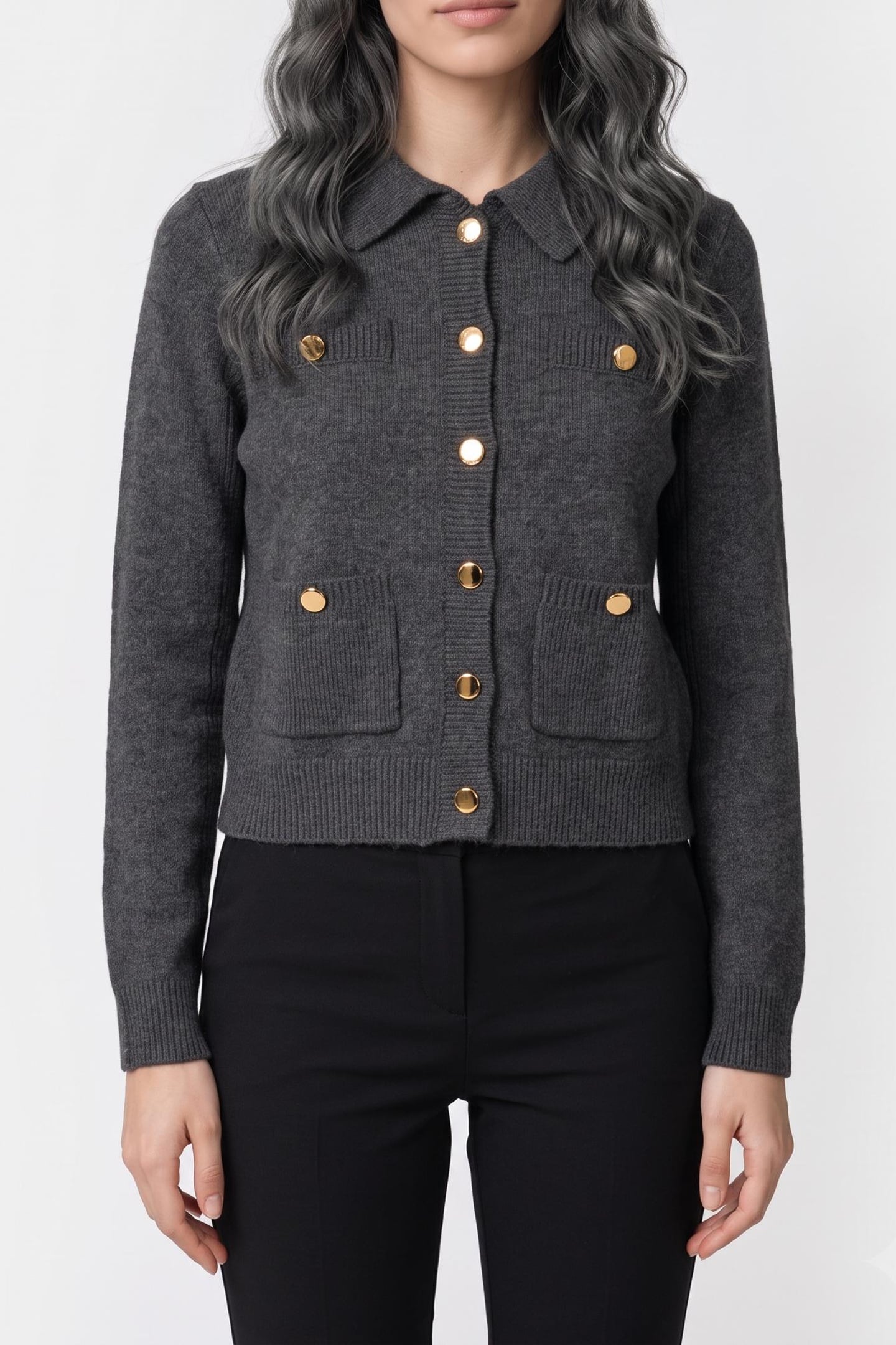AFRAH LS POCKETS CAR DARK COAL HEATHER M9 1