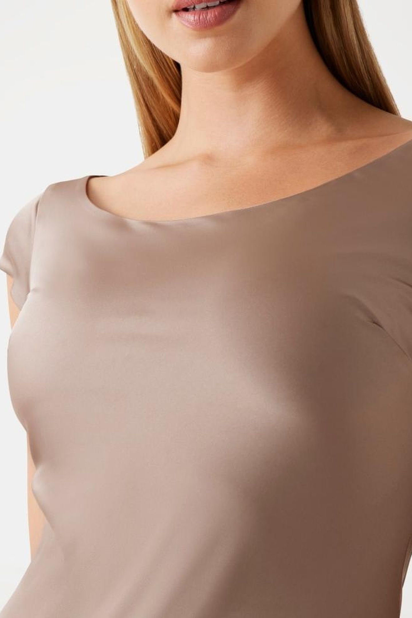 SS SILVANA LONG DRES SILK TAUPE 5