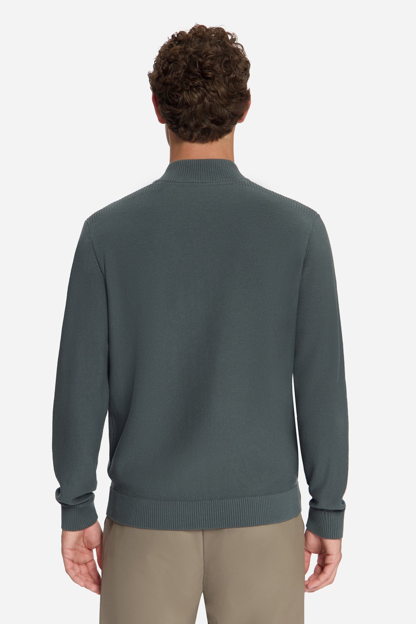 PULLOVER FULL ZIP SHOULDER DETAIL DARK STEEL 2