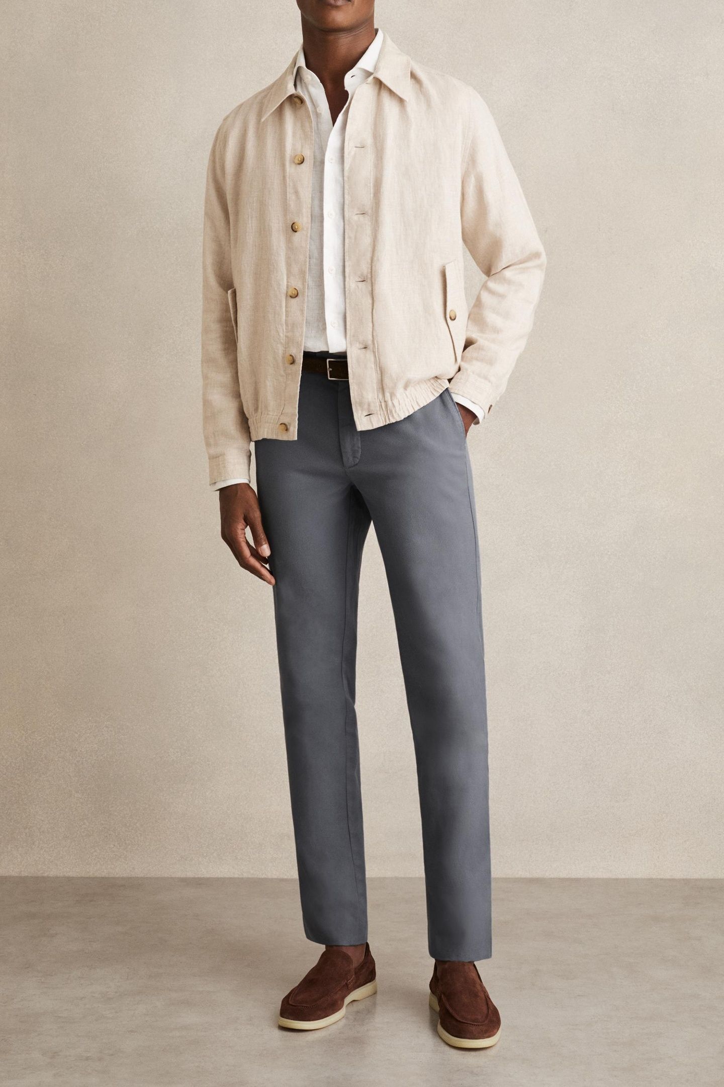 PIQUE CHINO TROUSER AIRFORCE BLUE 3