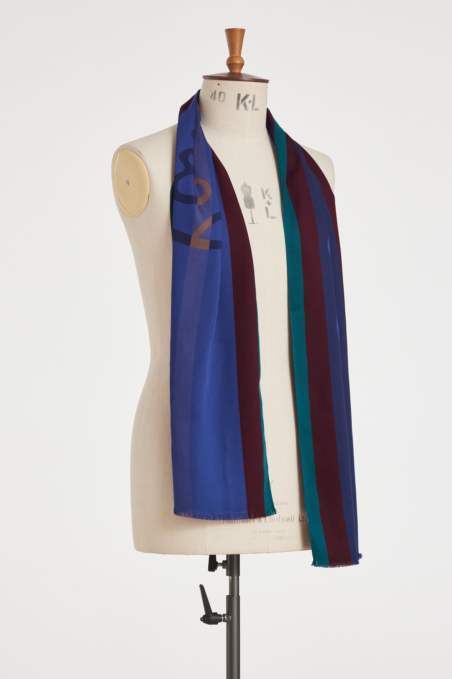 MEN SCARF REGGIE STRIPE COBALT BLUE 3