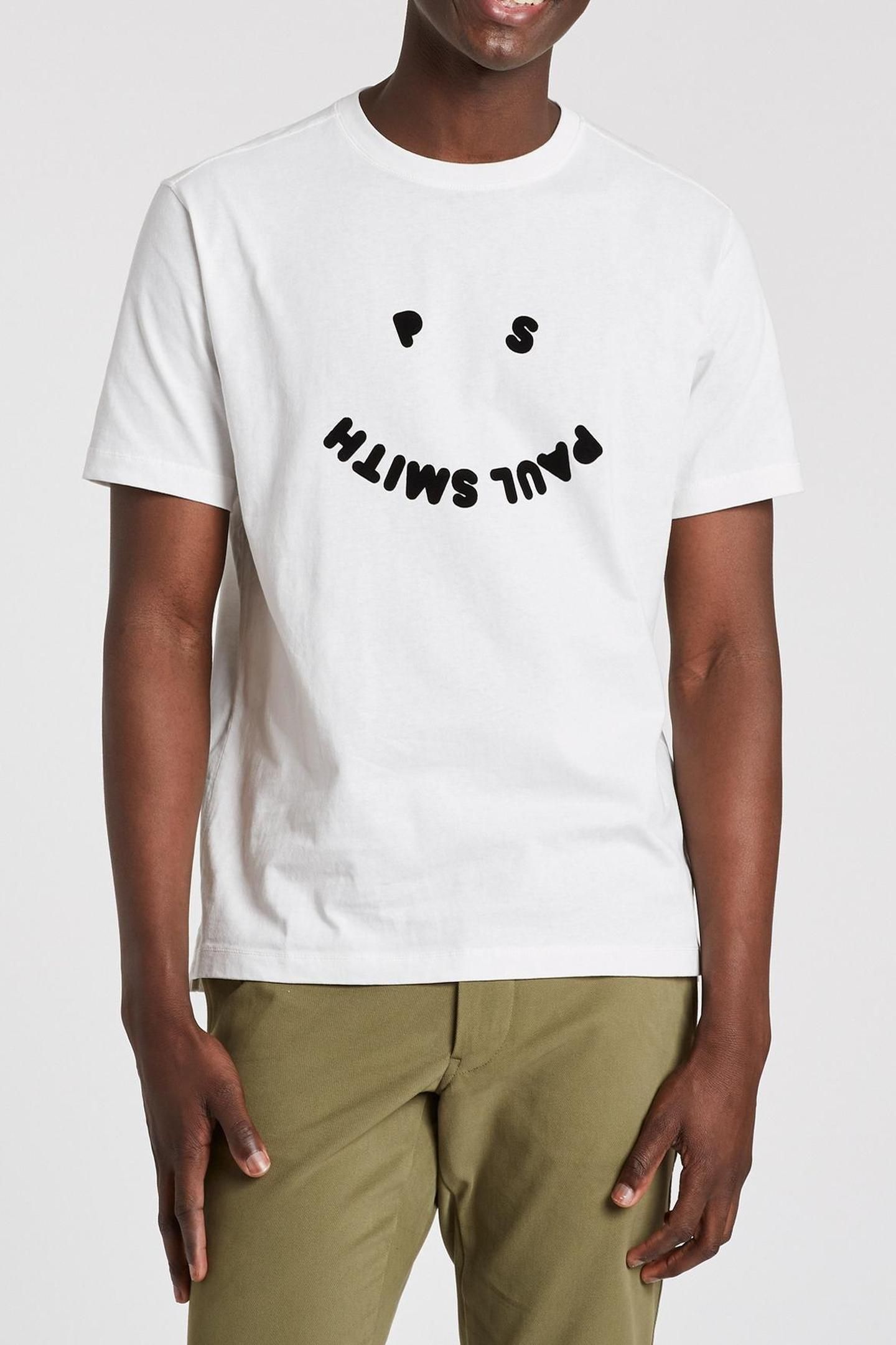 MENS SS TSHIRT PS HAPPY OFF WHITE 1