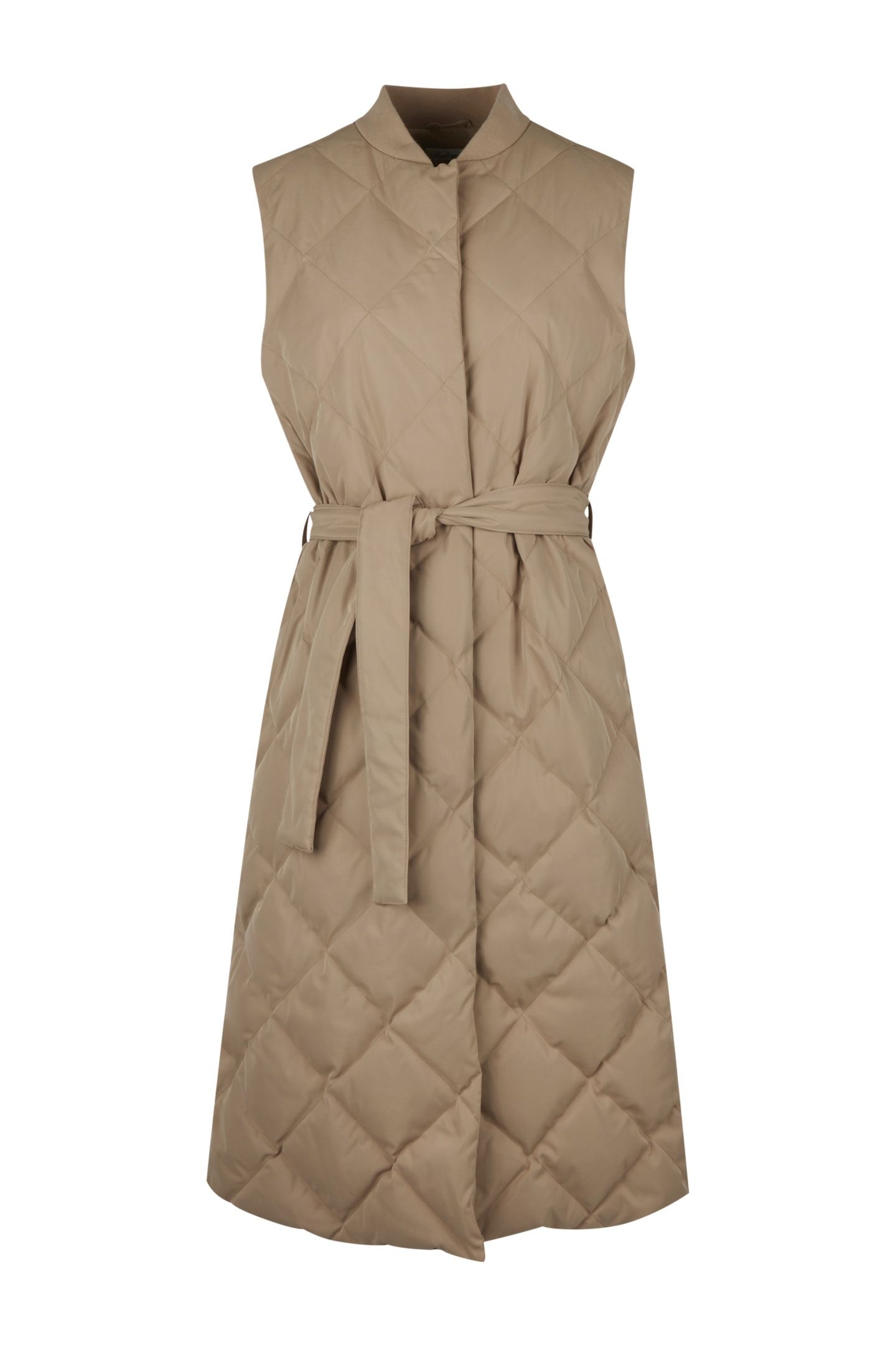 BEVIE QUILTED VEST BEIGE 1