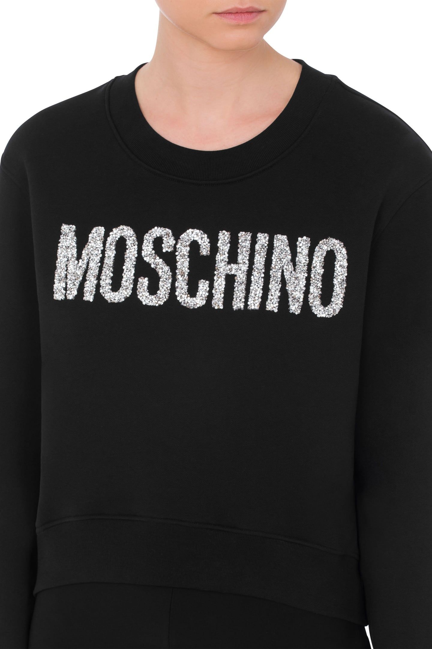 SPARKLING LOGO ORGANIC COTTON SWEATSHIRT BLACK 4
