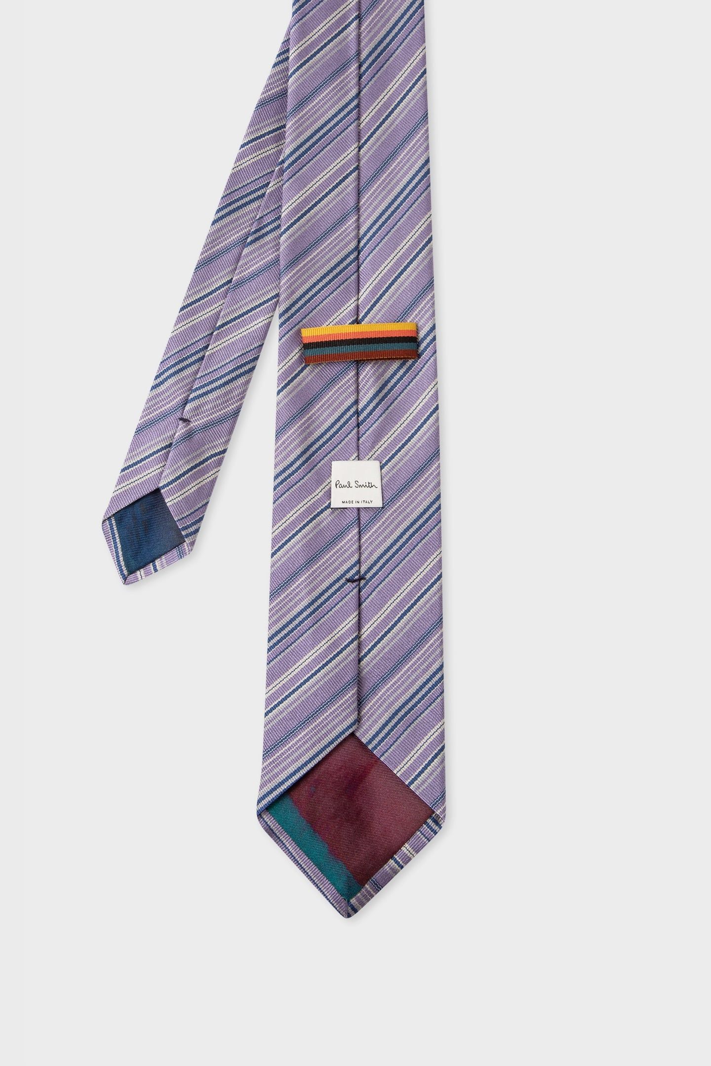 MEN TIE STRIPEY MAUVE 2