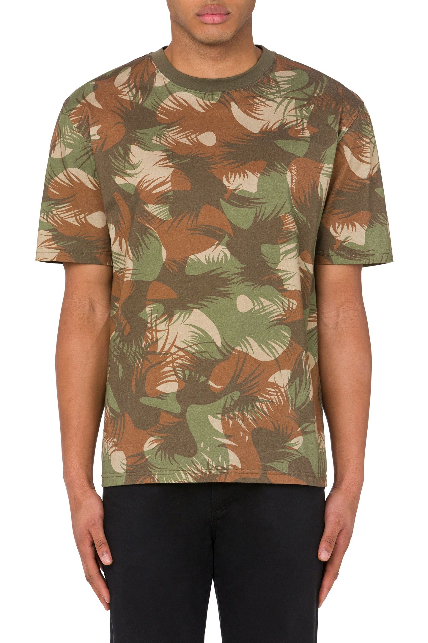 T-SHIRT IN JERSEY CAMOUFLAGE PRINT BROWN 1