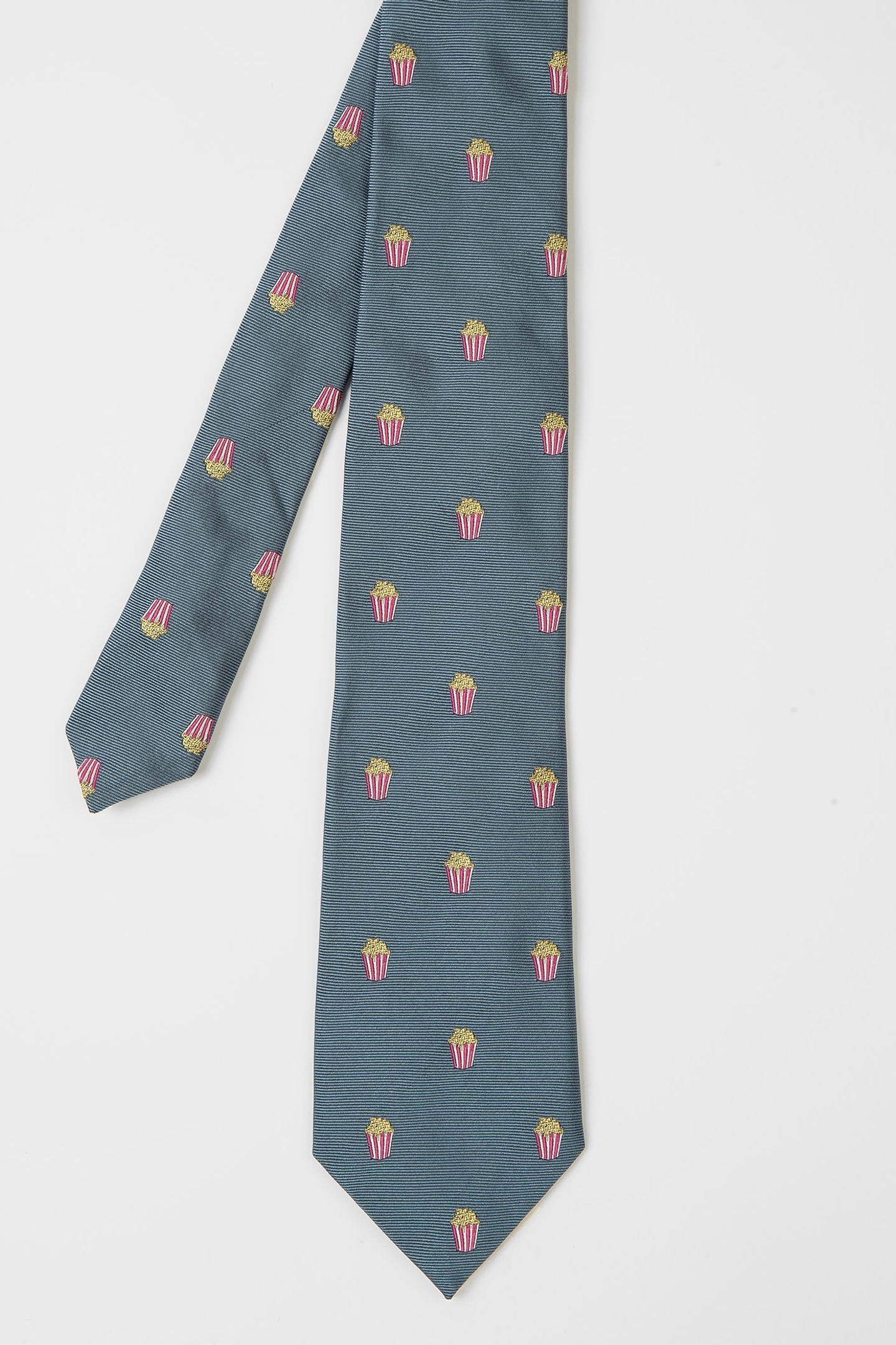 MEN TIE POPCORN LIGHT BLUE 3