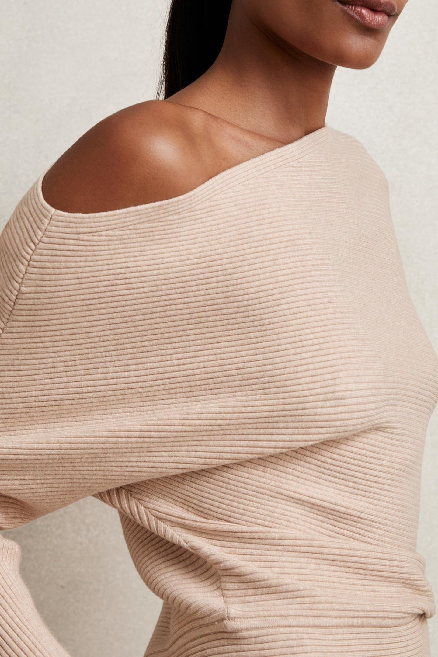 DRAPE KNITTED TOP OATMEAL NEUTRAL 3