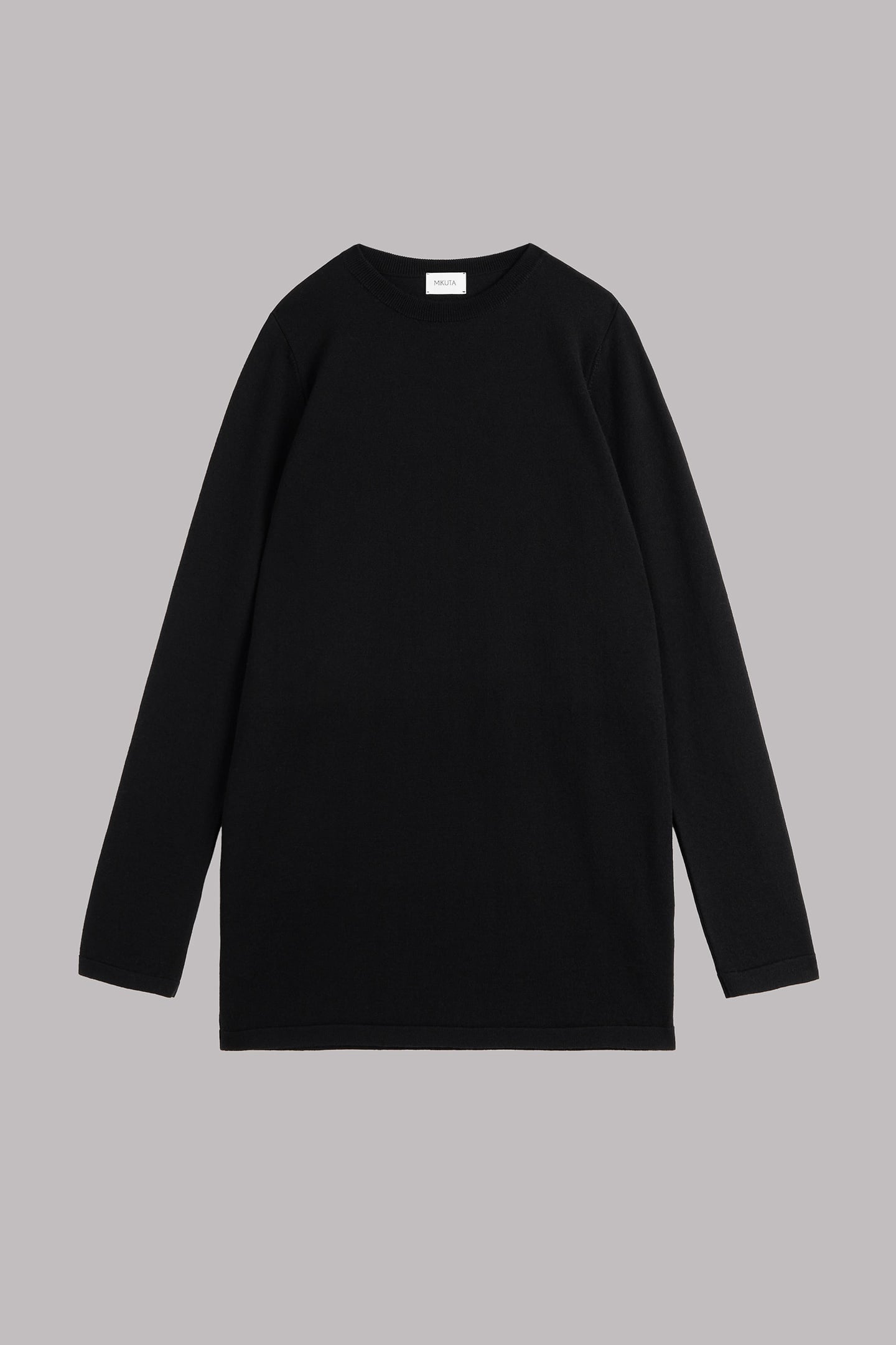 THE BLACK KNIT SHORT LONGSLEEVE DRESS BLACK 3