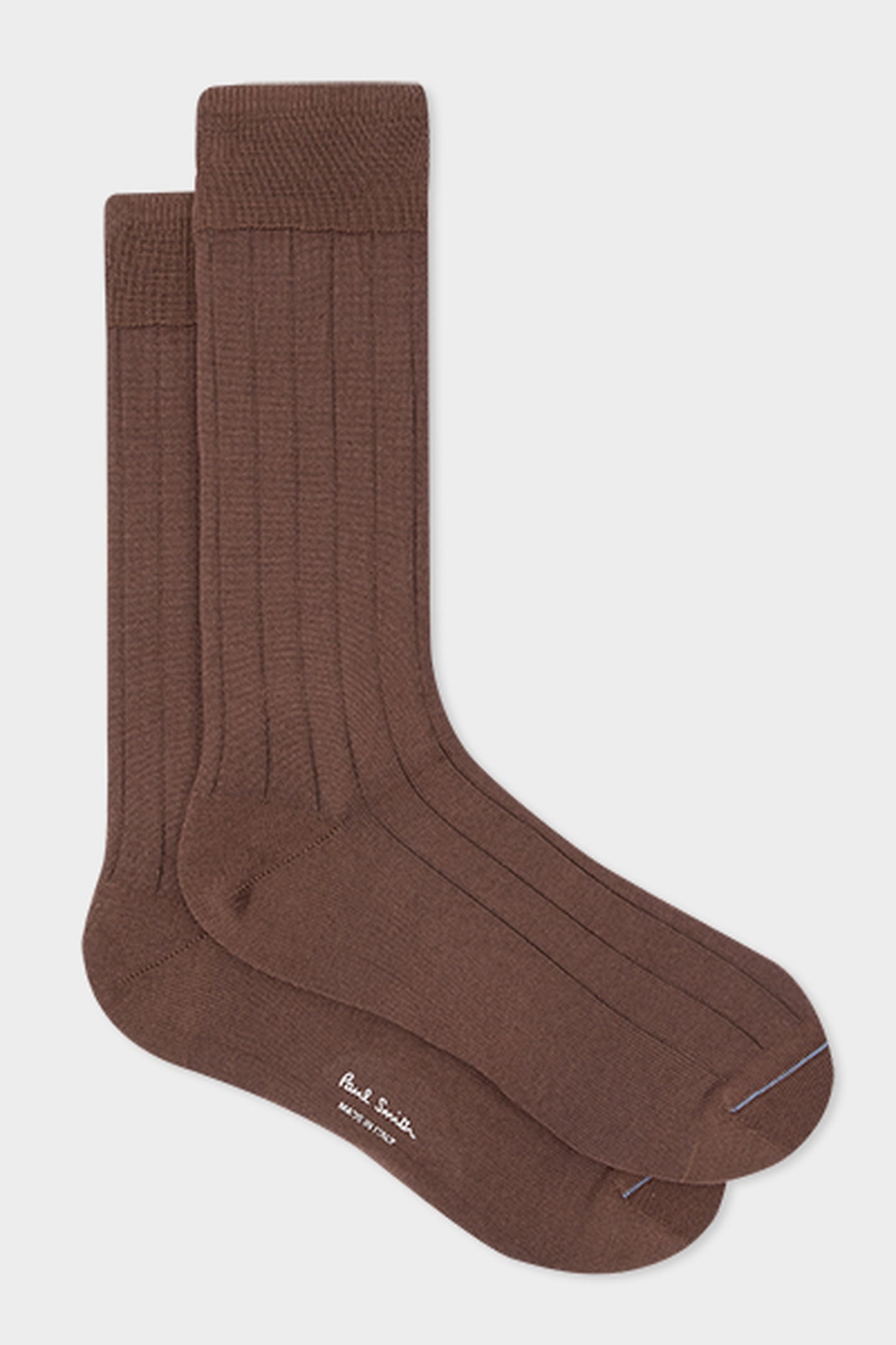 MEN SOCK PLAIN RIB CHOCOLATE 3