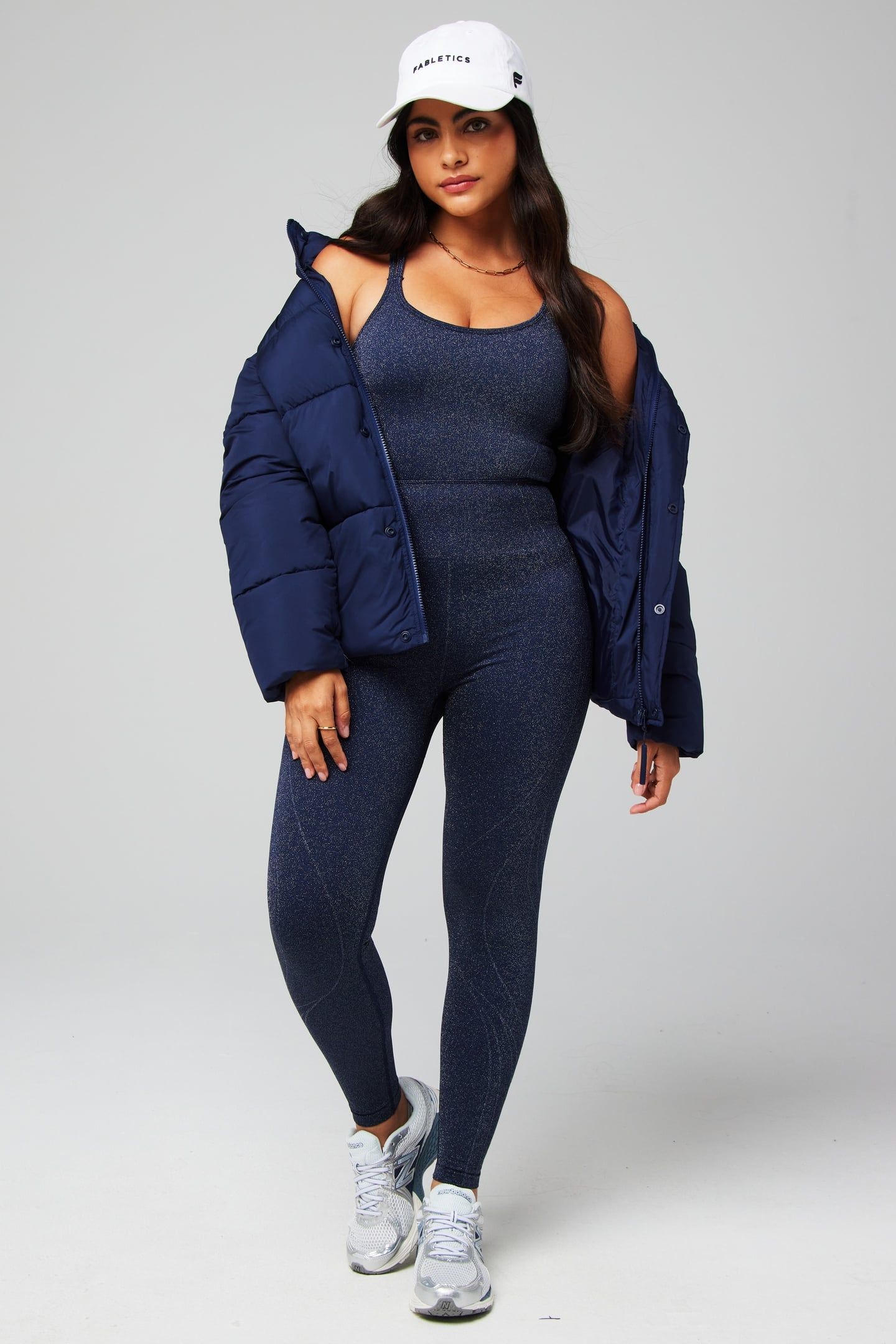 SEAMLESS LUREX JUMPSUIT DEEP NAVY SPARKLE 2