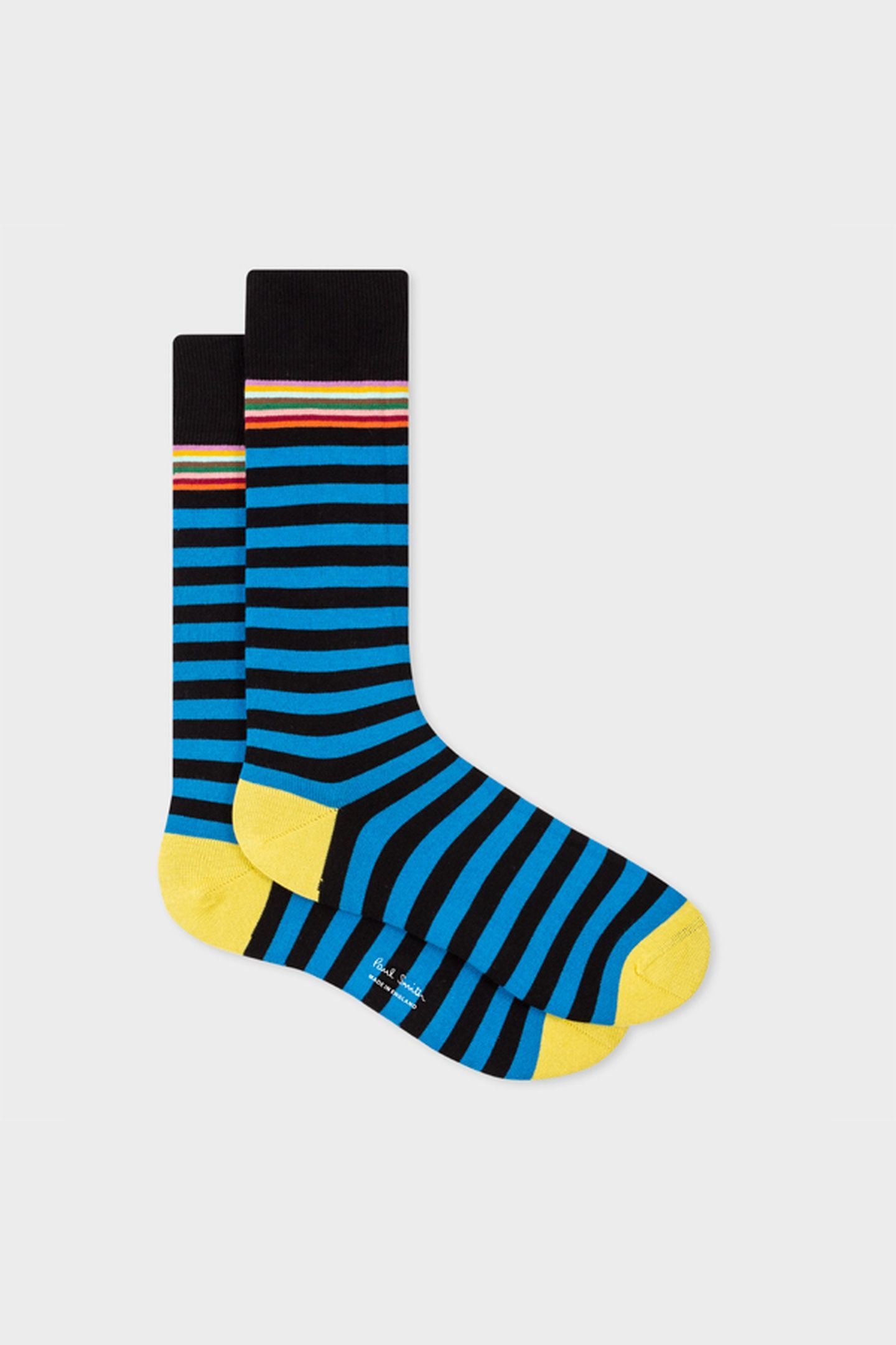 MEN SOCK TWO STRIPE BLACK 6