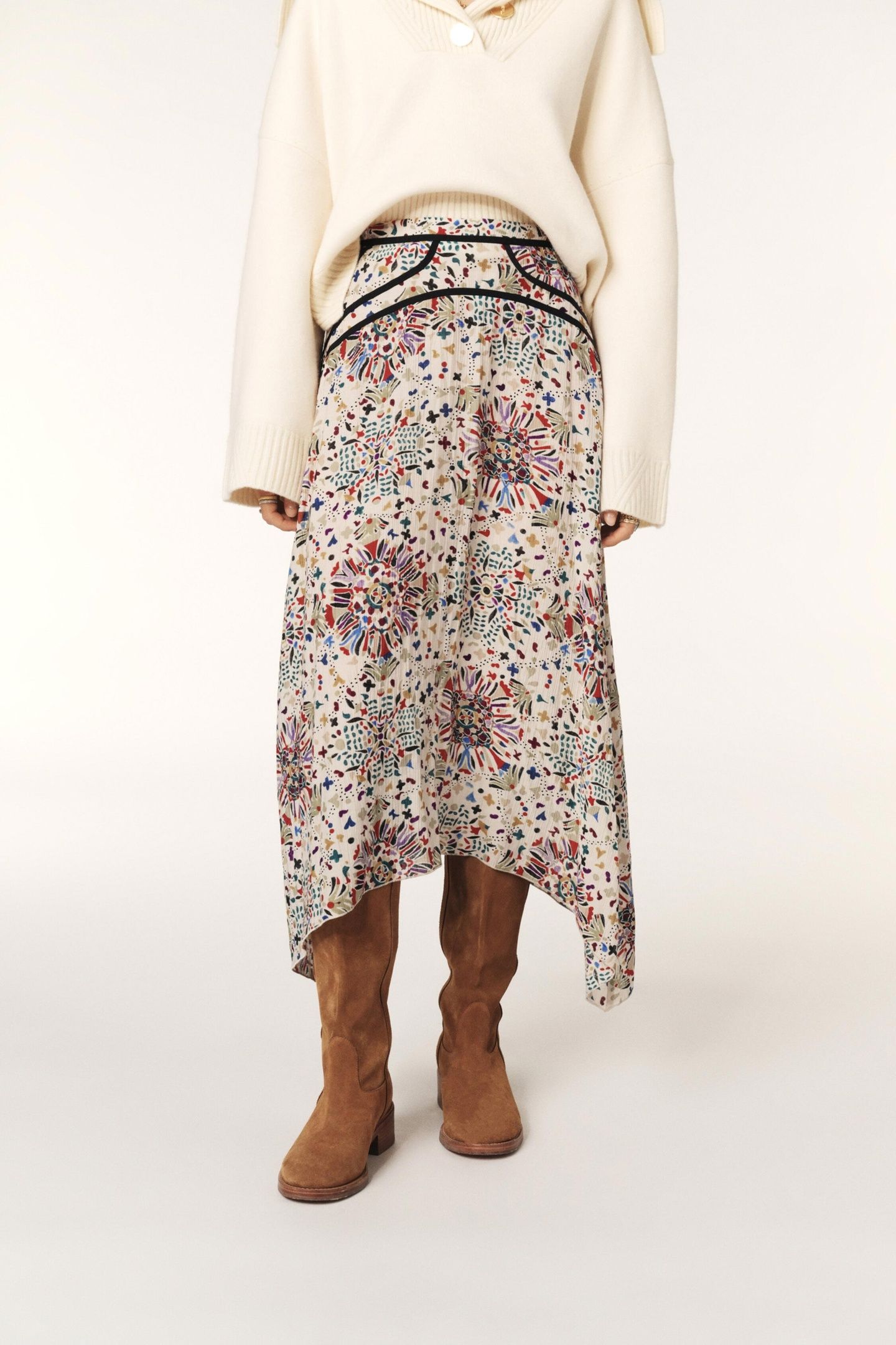 MID-LENGTH SKIRT BEIGE 1