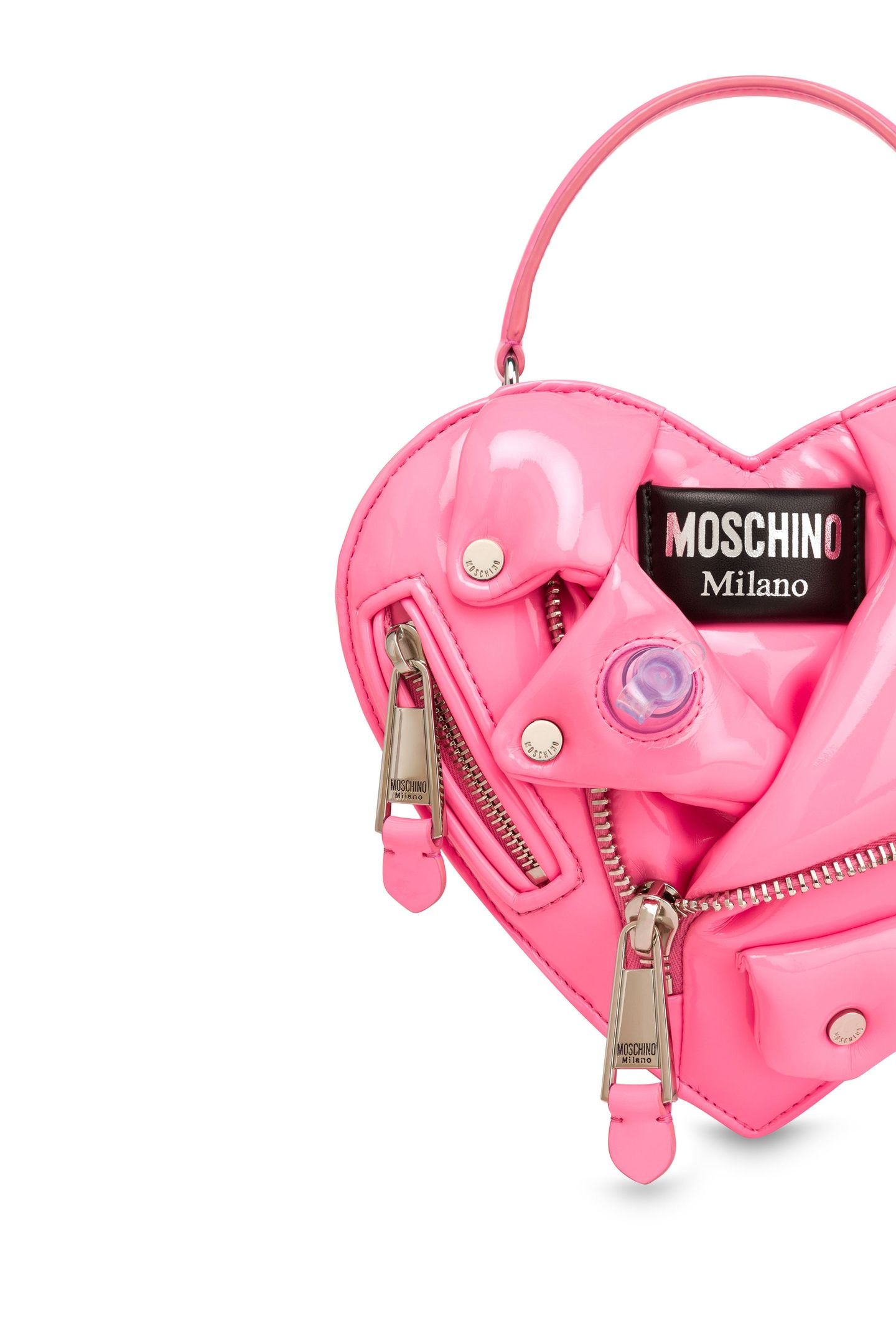 HEART BIKER BAG INFLATABLE EFFECT PINK 4