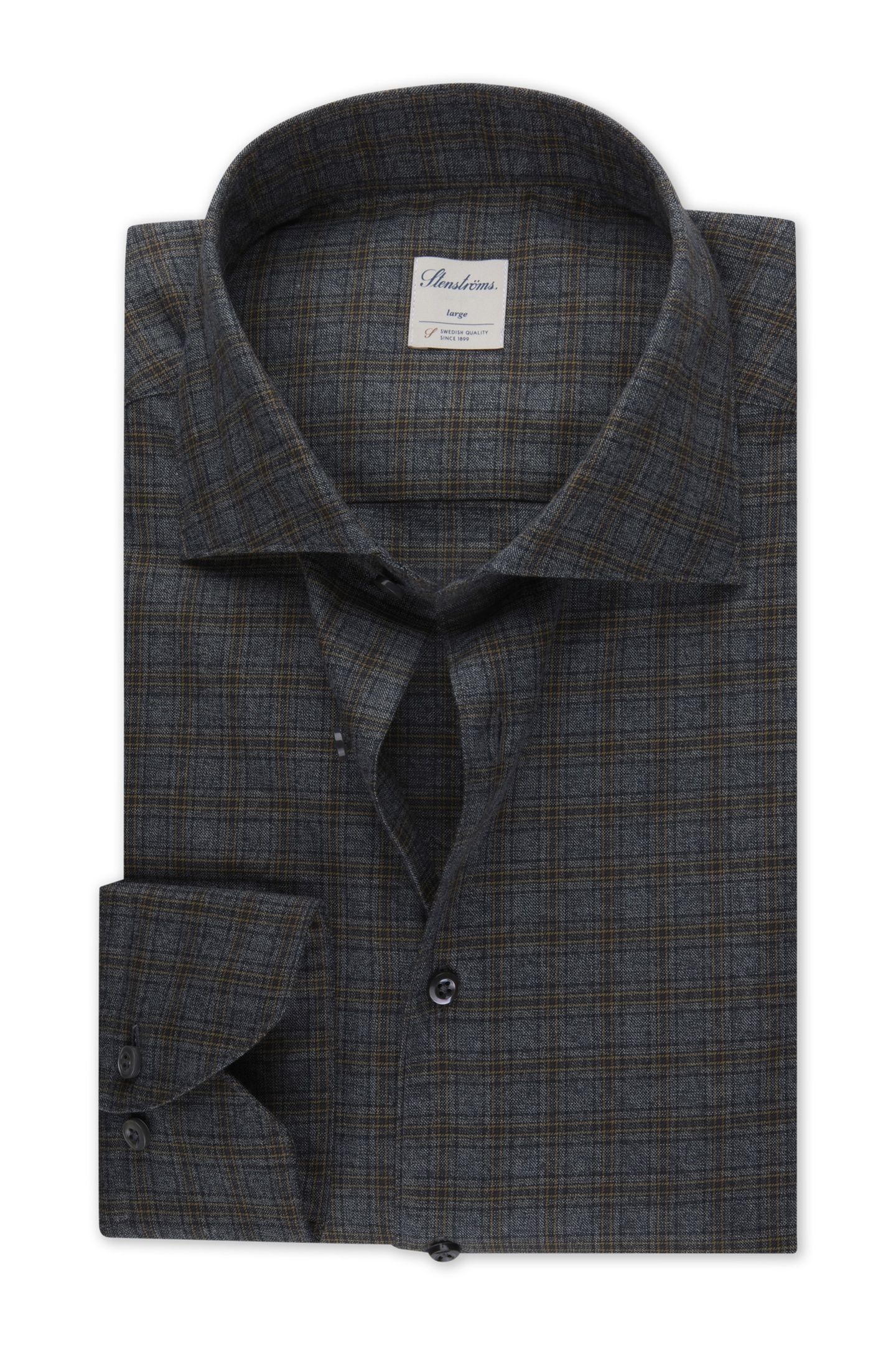 FITTED BODY/90, RC CUFF DARK GREY CHECK 3