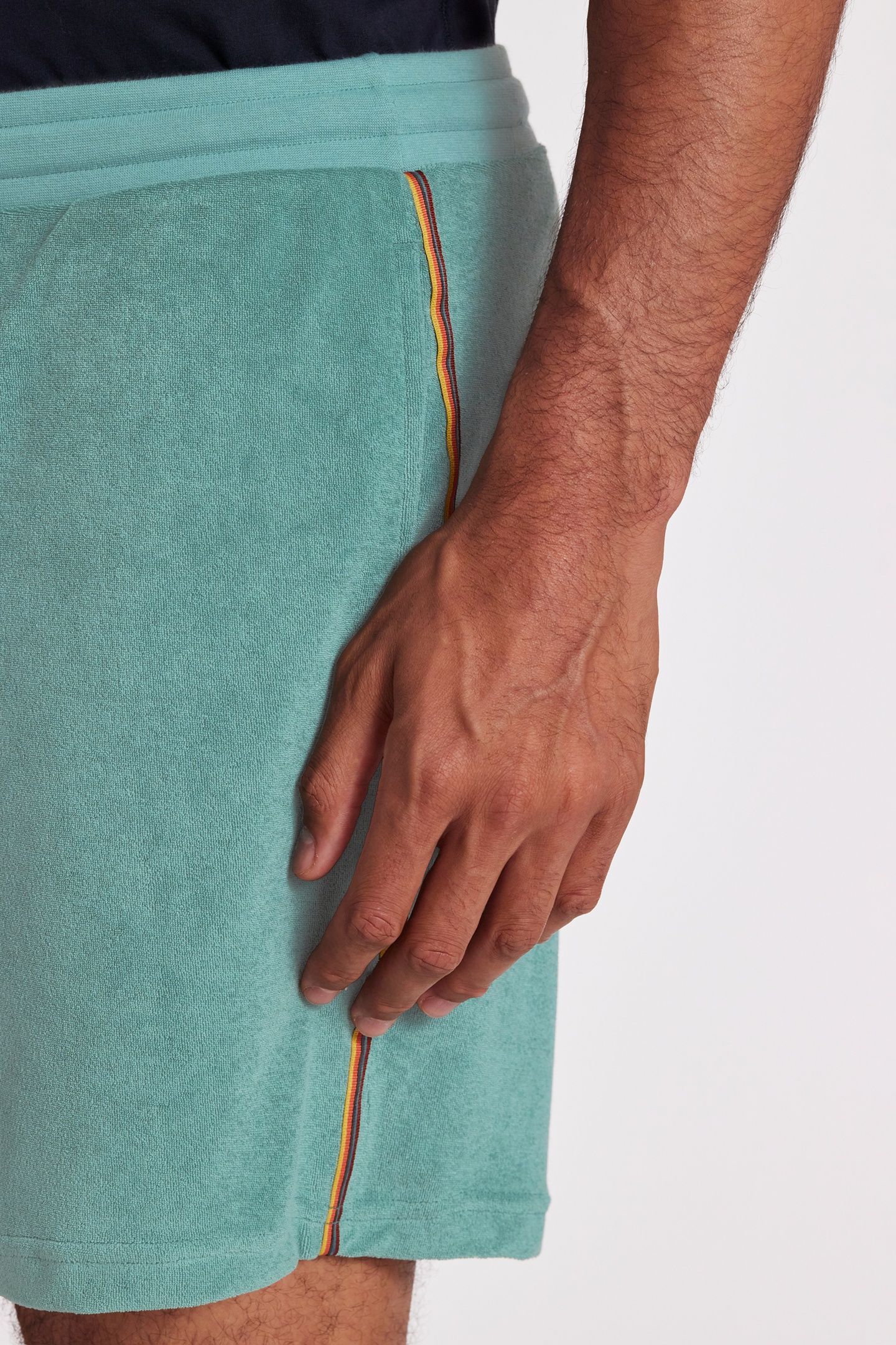 MEN SHORT TOWEL STRIPE TURQUOISE 4
