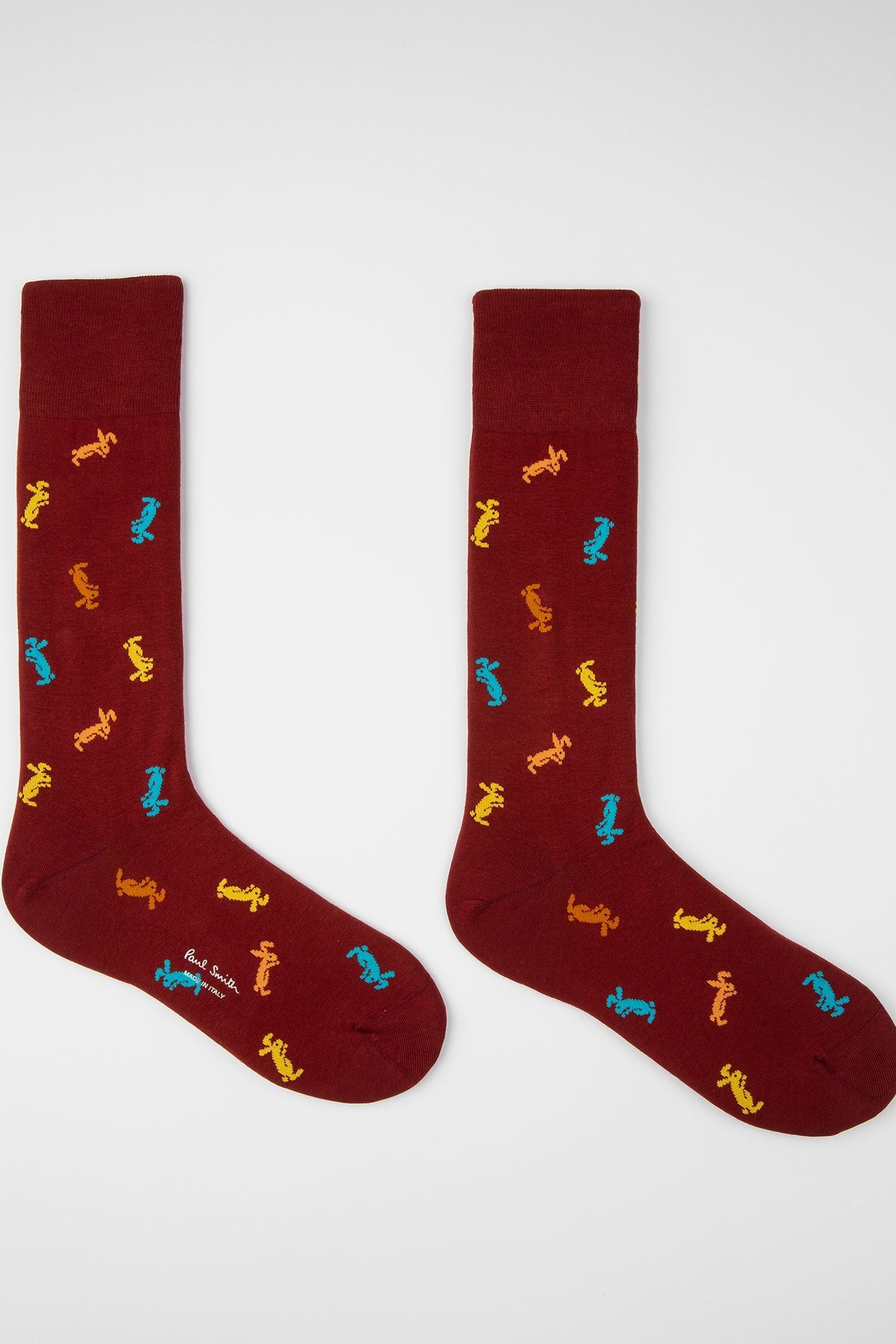 MEN SOCK BARRY RABBIT BURGUNDY/ BORDE 2