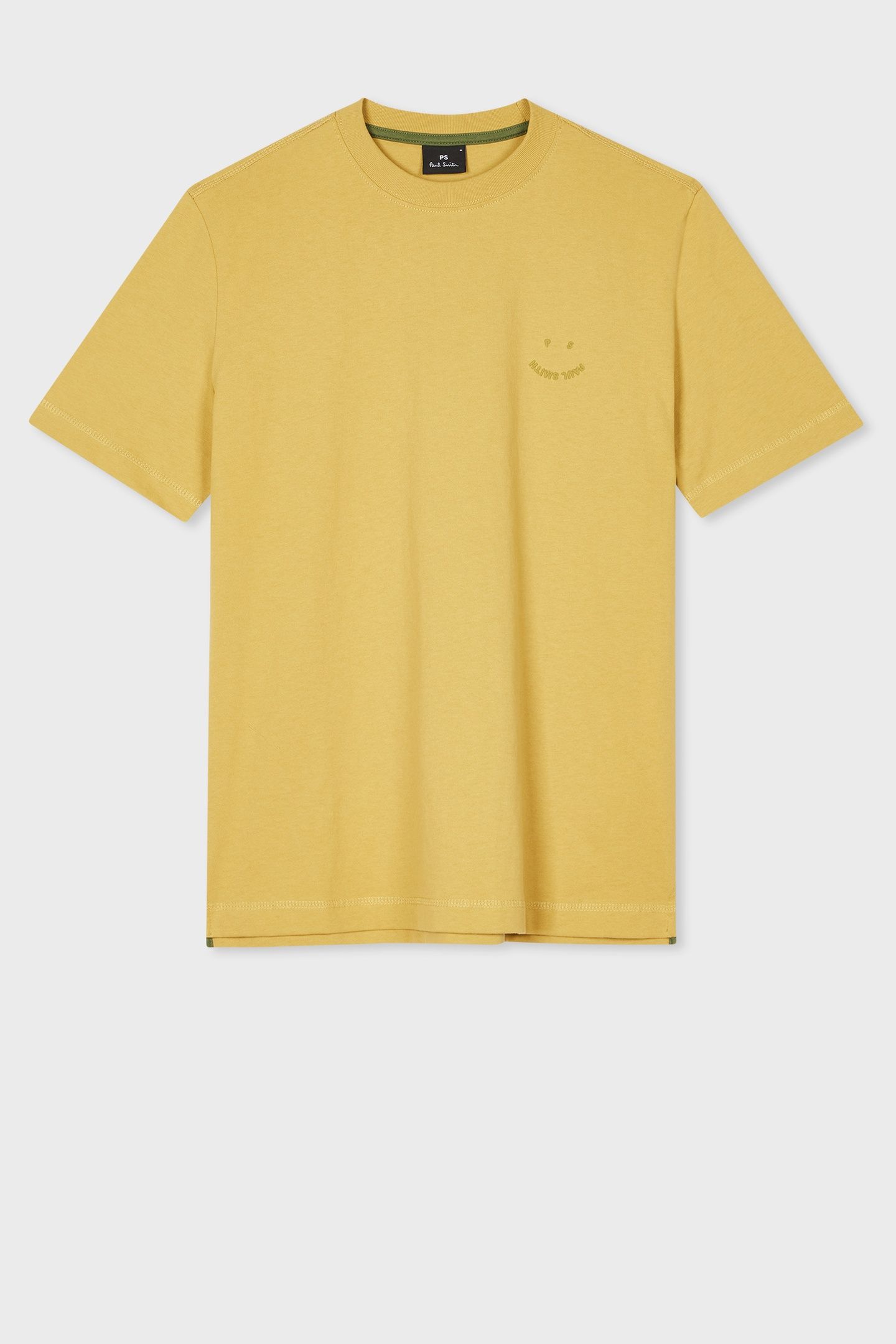 MENS REG FIT SS TSHIRT PS HAPPY OCHRE YELLOW 2