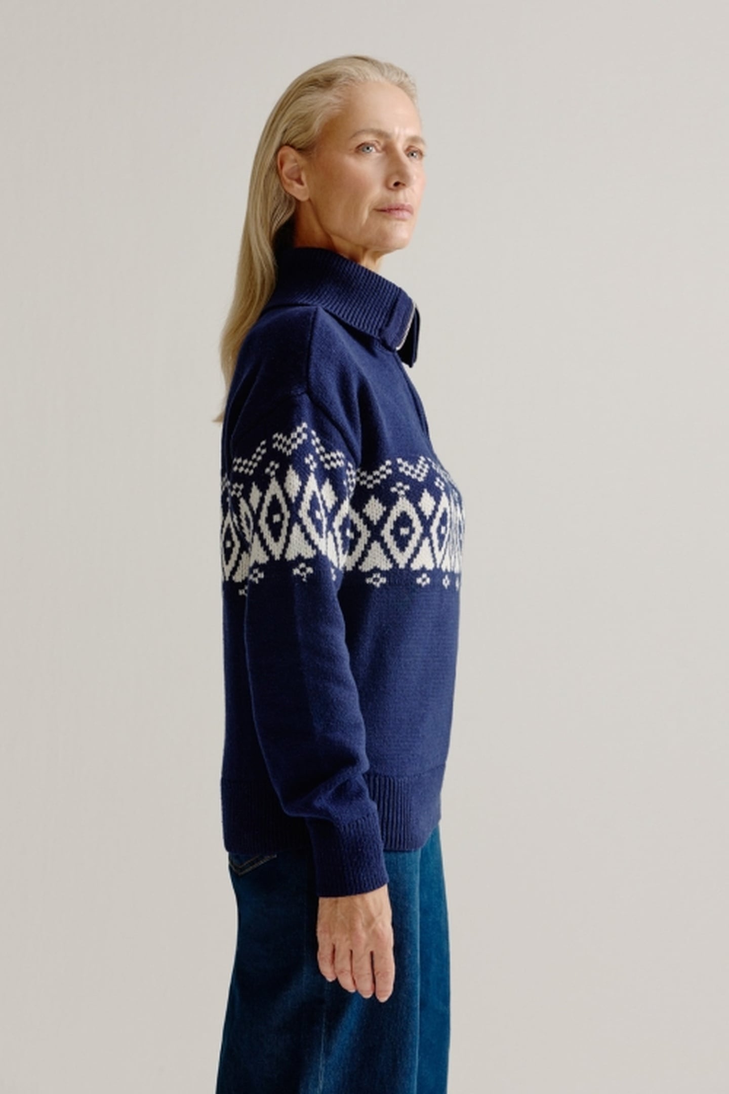 LYDIA SWEATER NAVY PRINT 4