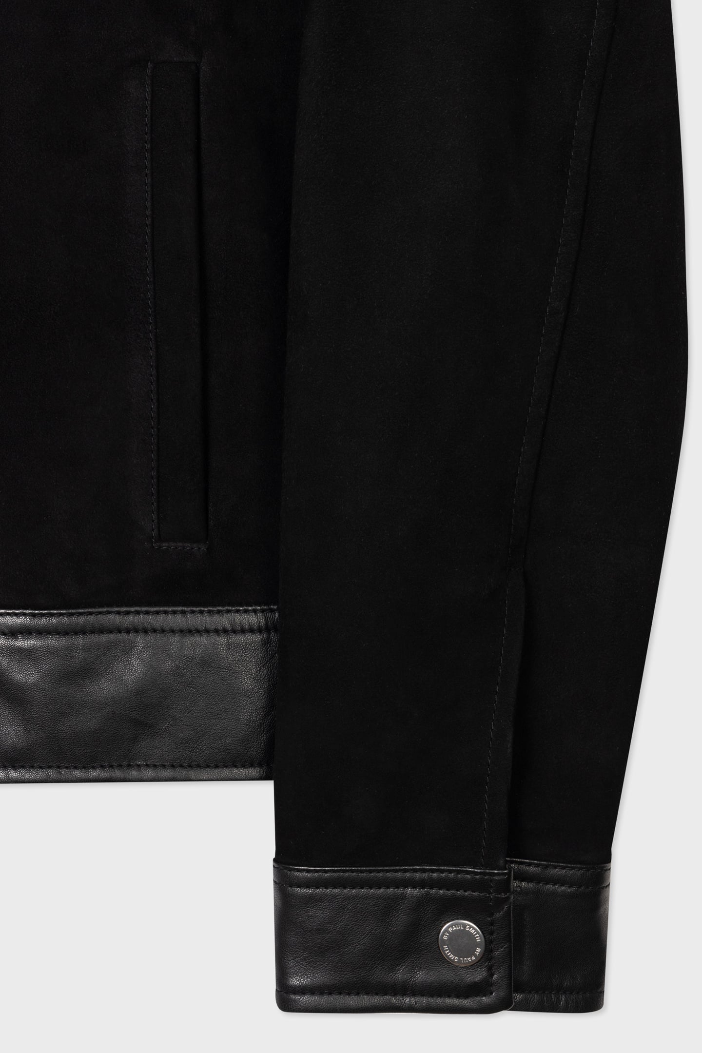 WOMENS JACKET SUEDE LEATHER MIX BLACK 4