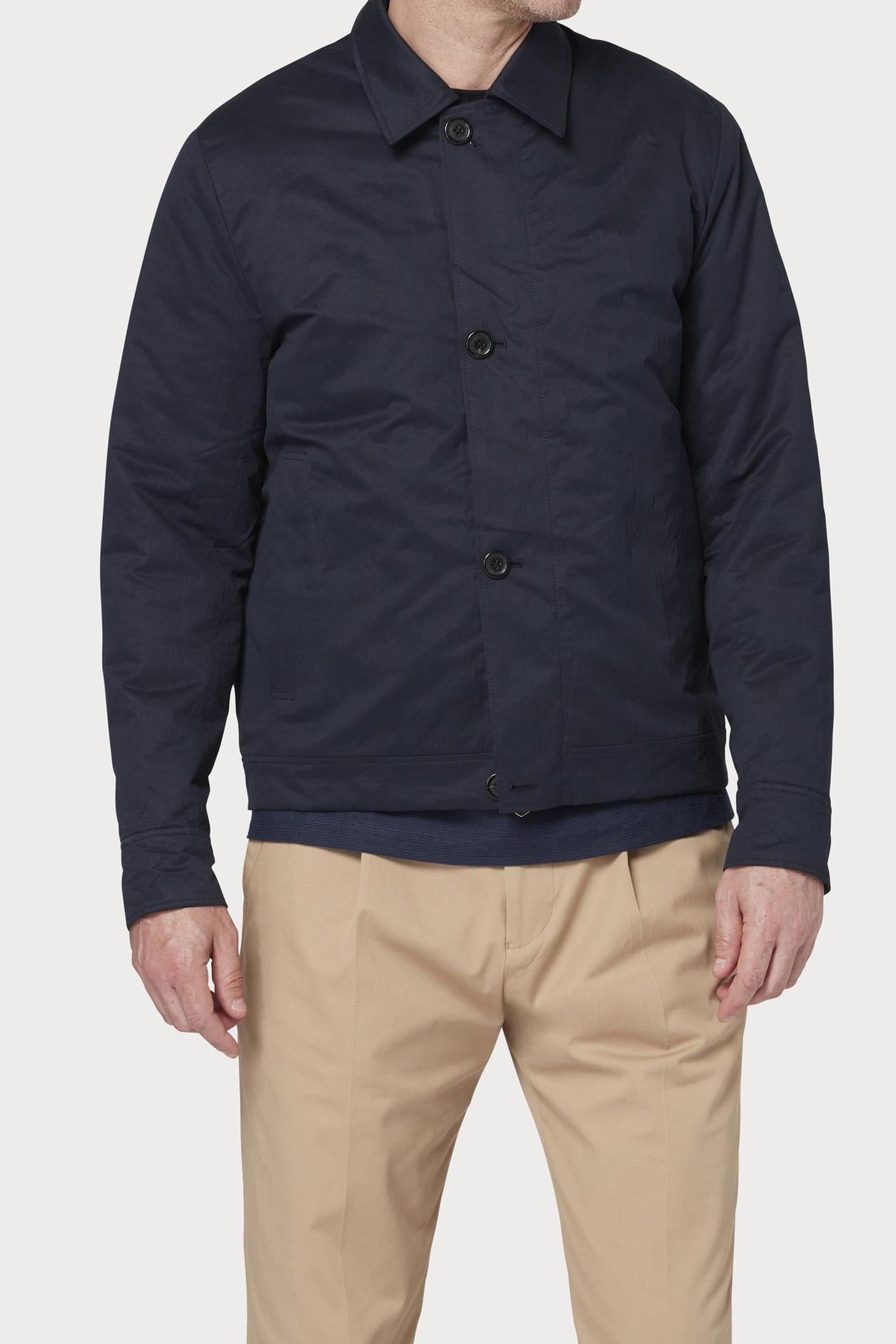 MENS WADDED HARRINGTON JKT NAVY 1