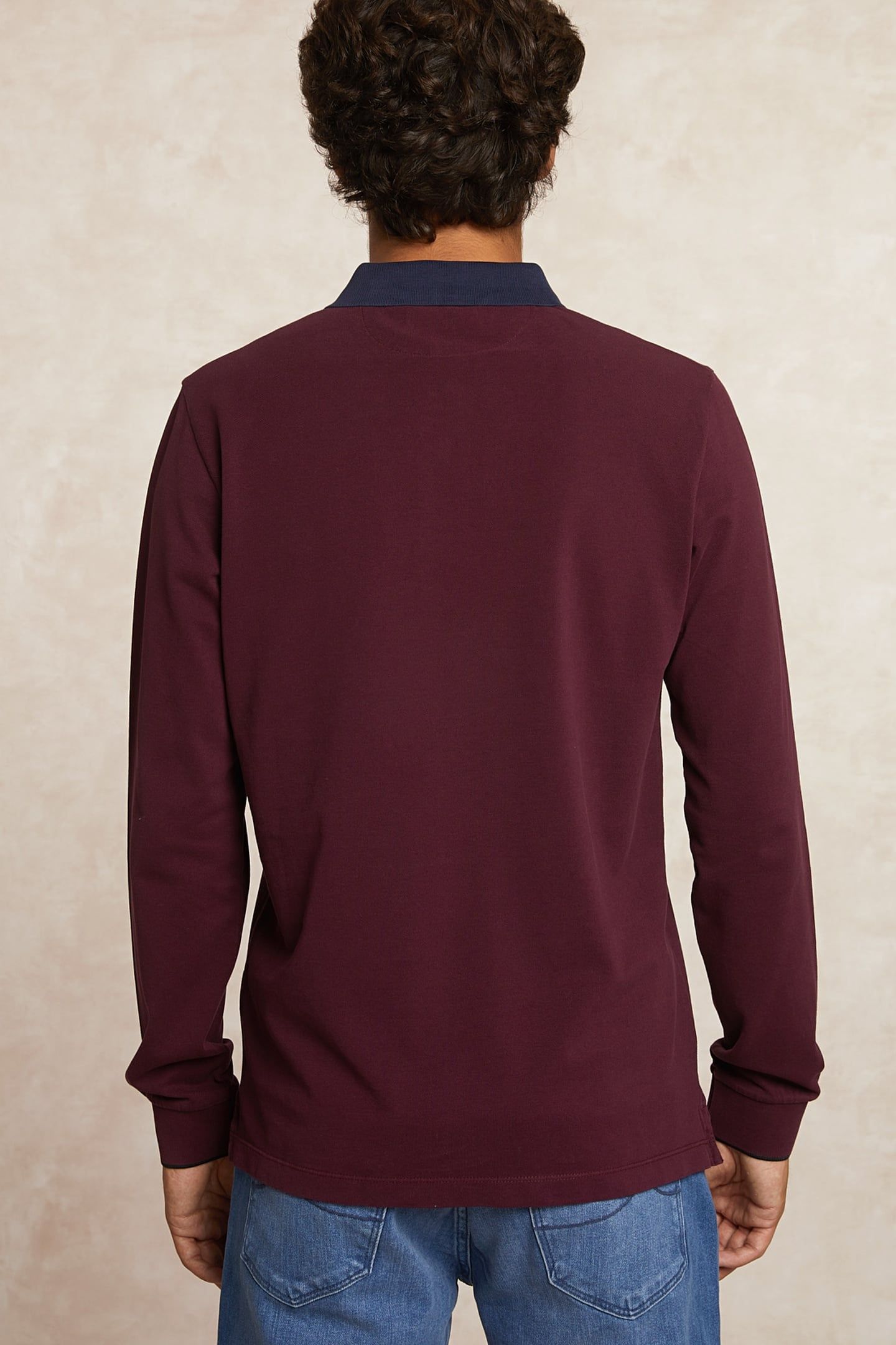 CUSTOM FIT COTTON FANCY PIQUE POLO GRAPE RED 2
