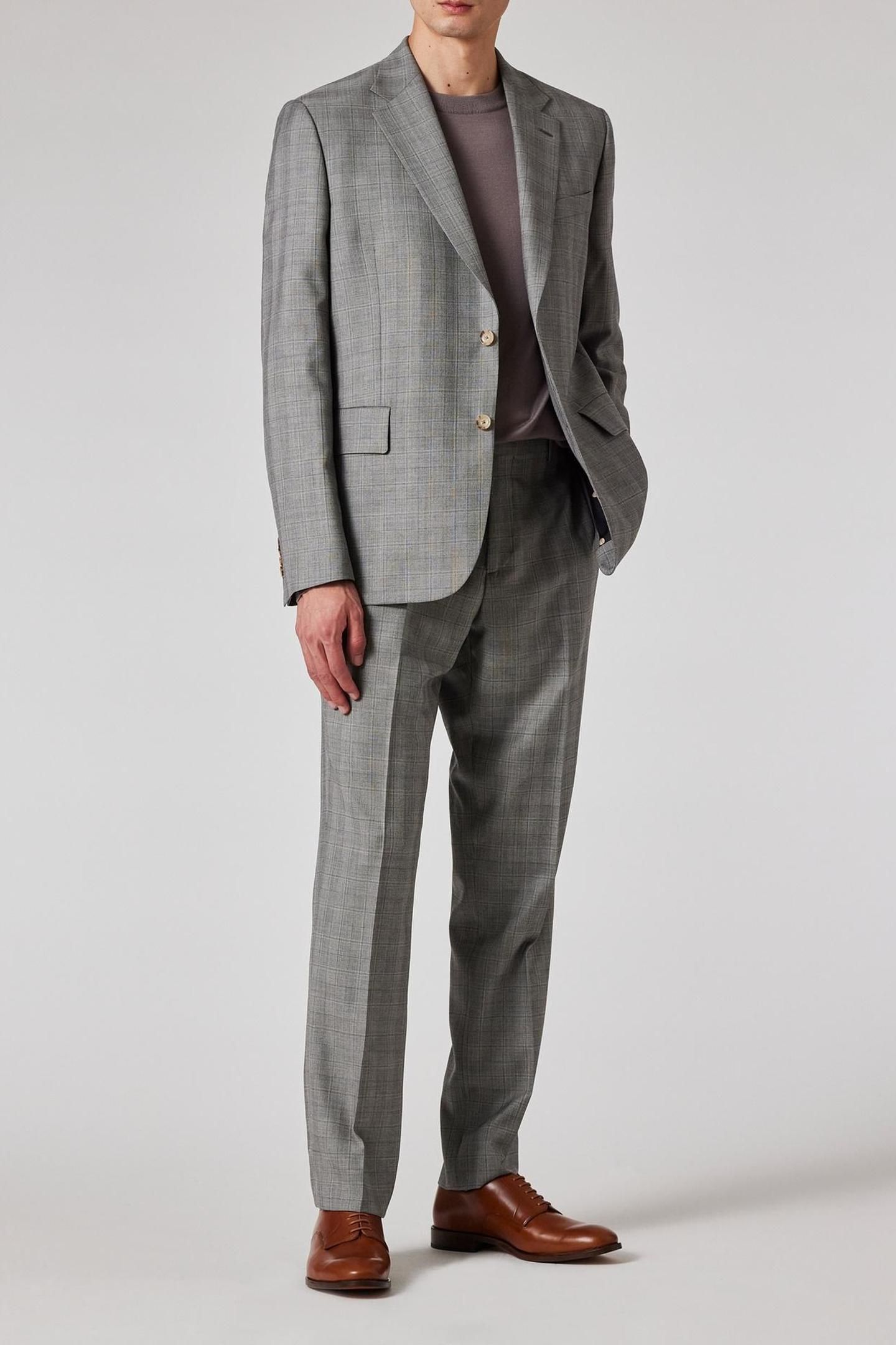 MENS TAILORED FIT 2 BUTTON SUIT GREY 1