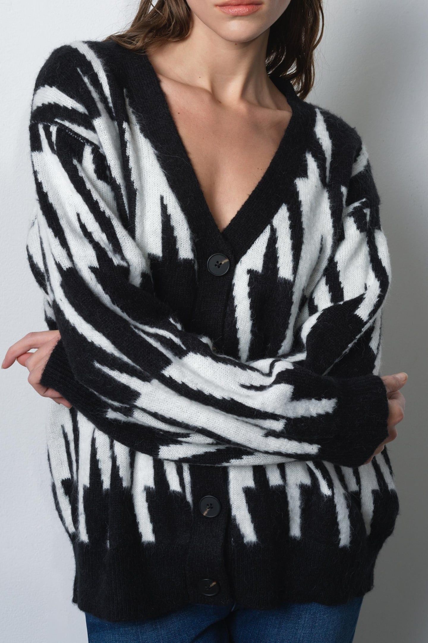HADLEE JESSIKA CARDIGAN BLACK WINTER WHITE 3
